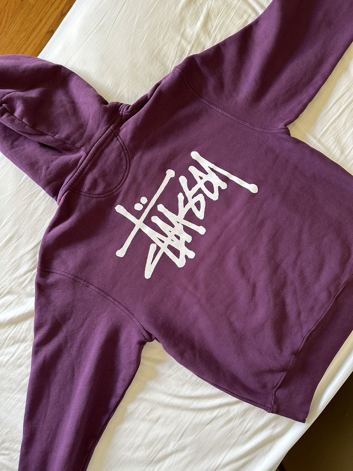 Image of Stussy Stüssy Basic Pigment Dyed Hoodie in Purple, Men's (Size Small)