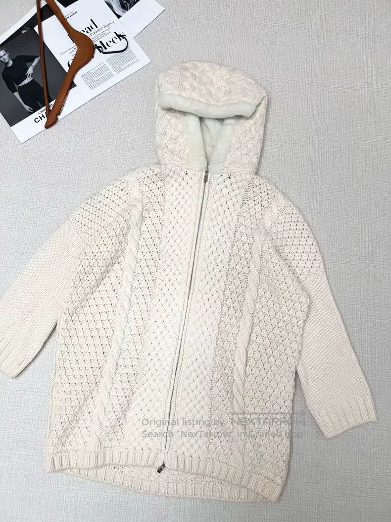 Loro Piana Loro Piana Long Cashmere Knit Hoodie Jacket with Fur Linin Size M / US 6-8 / IT 42-44 - 2 Thumbnail