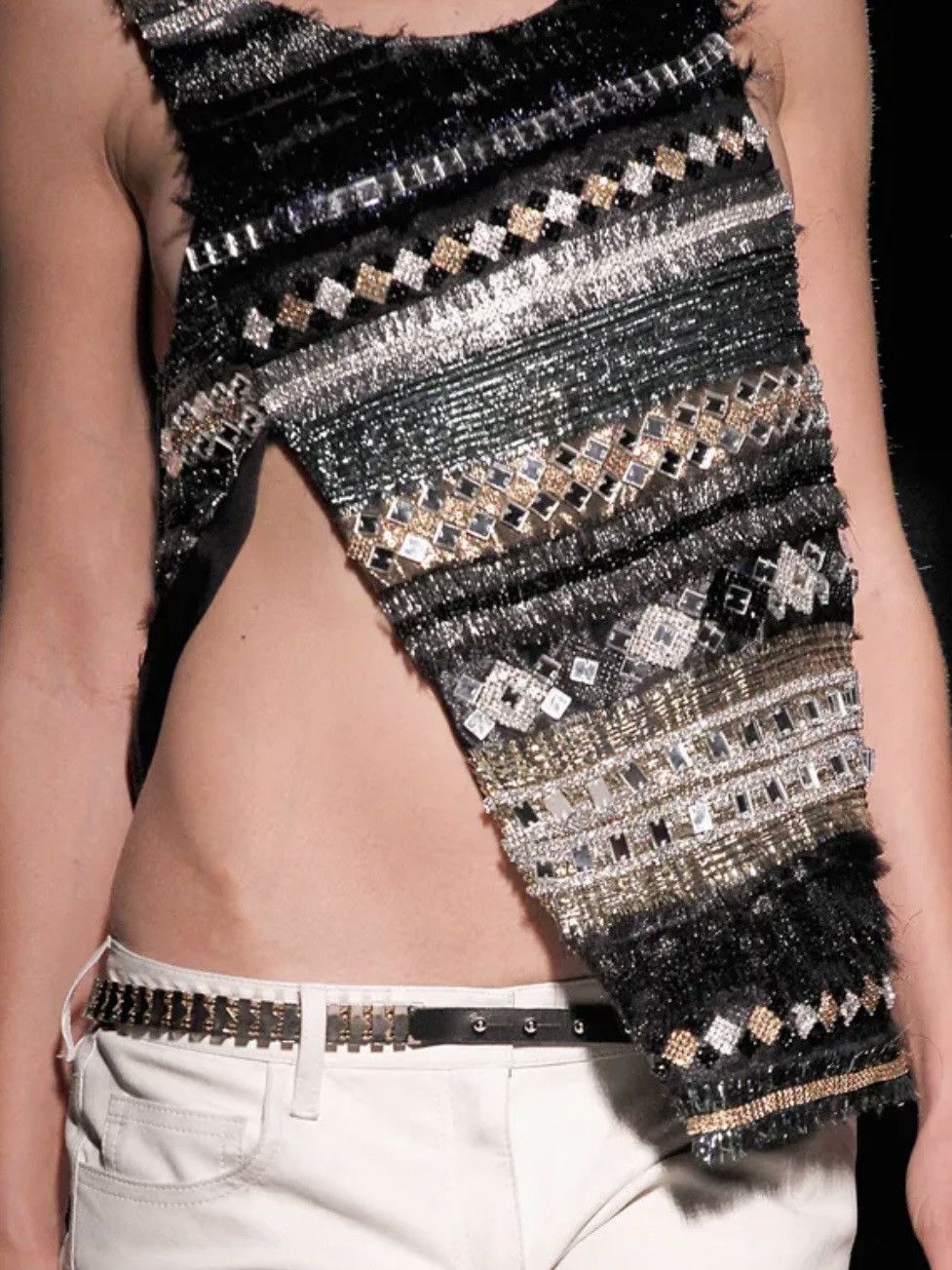 Balmain F/W 11 Swarovski Embellished Top Size S / US 4 / IT 40 - 2 Thumbnail