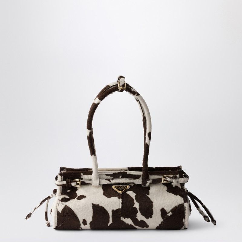 Prada Prada Medium Bonnie Bag With Cow Print Size ONE SIZE - 1 Thumbnail