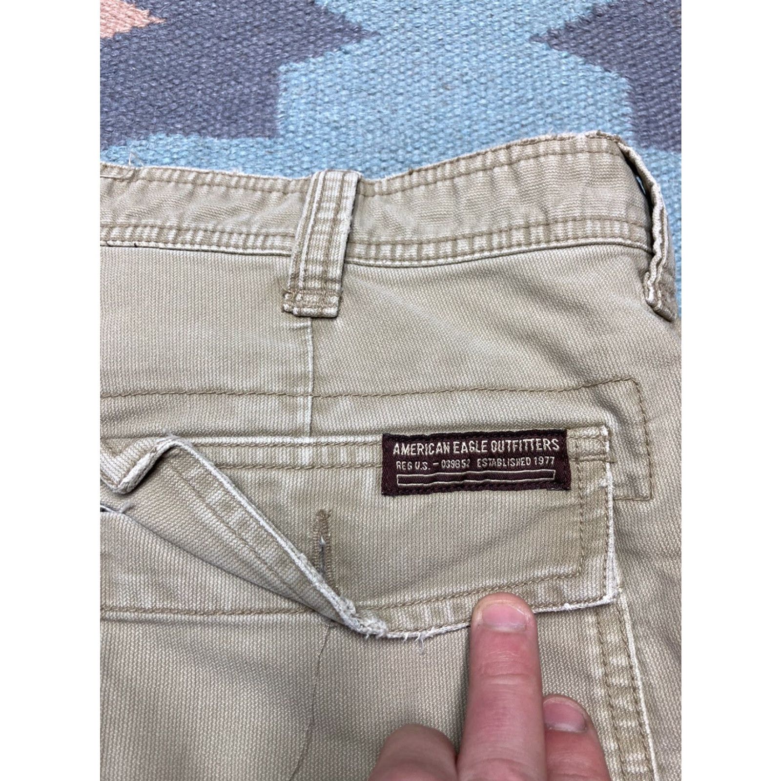 American Eagle Outfitters VINTAGE American Eagle military surplus pants Canvas Khaki Beige 31x30 EUC Mens Cotton Size US 31 - 5 Thumbnail