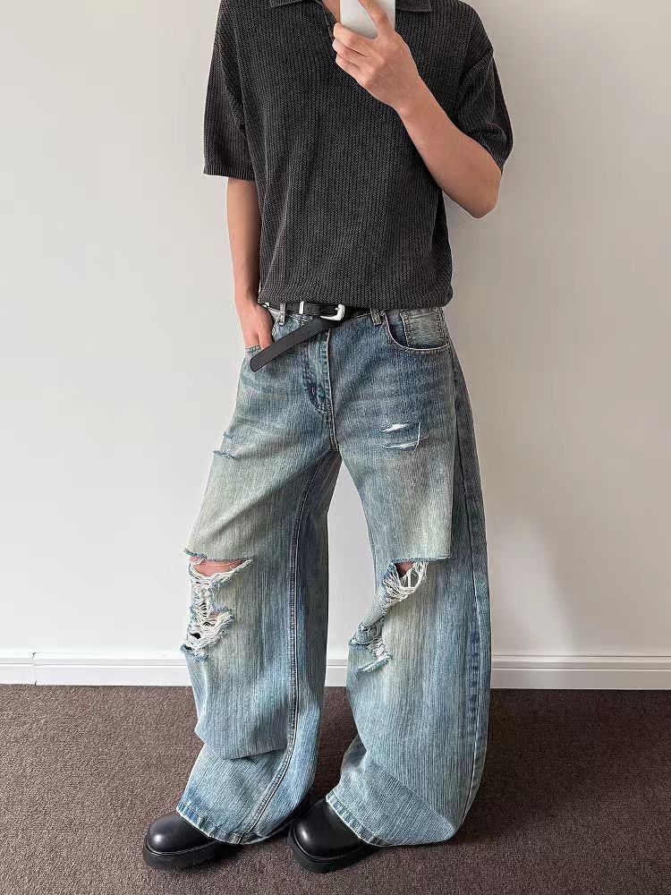 Vintage Vintage Bamboo Pattern Ripped Micro Flare Machete Jeans Size US 34 / EU 50 - 5 Thumbnail