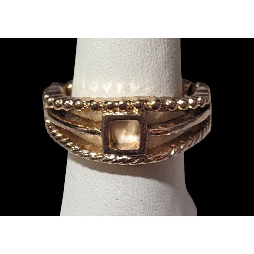 Other Paparazzi A Square Deal Gold Tone Stretch Ring Size 8 Size ONE SIZE - 7 Thumbnail