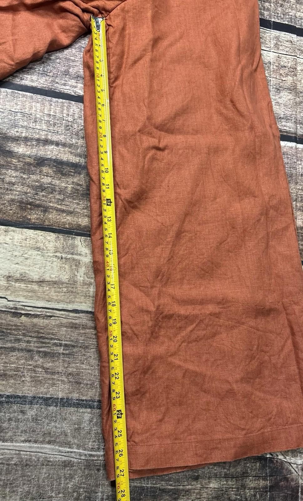 Other Evarae Pants Women Size 6 26x27 Linen Wide Leg Long Paperbag Size 28" / US 6 / IT 42 - 11 Thumbnail