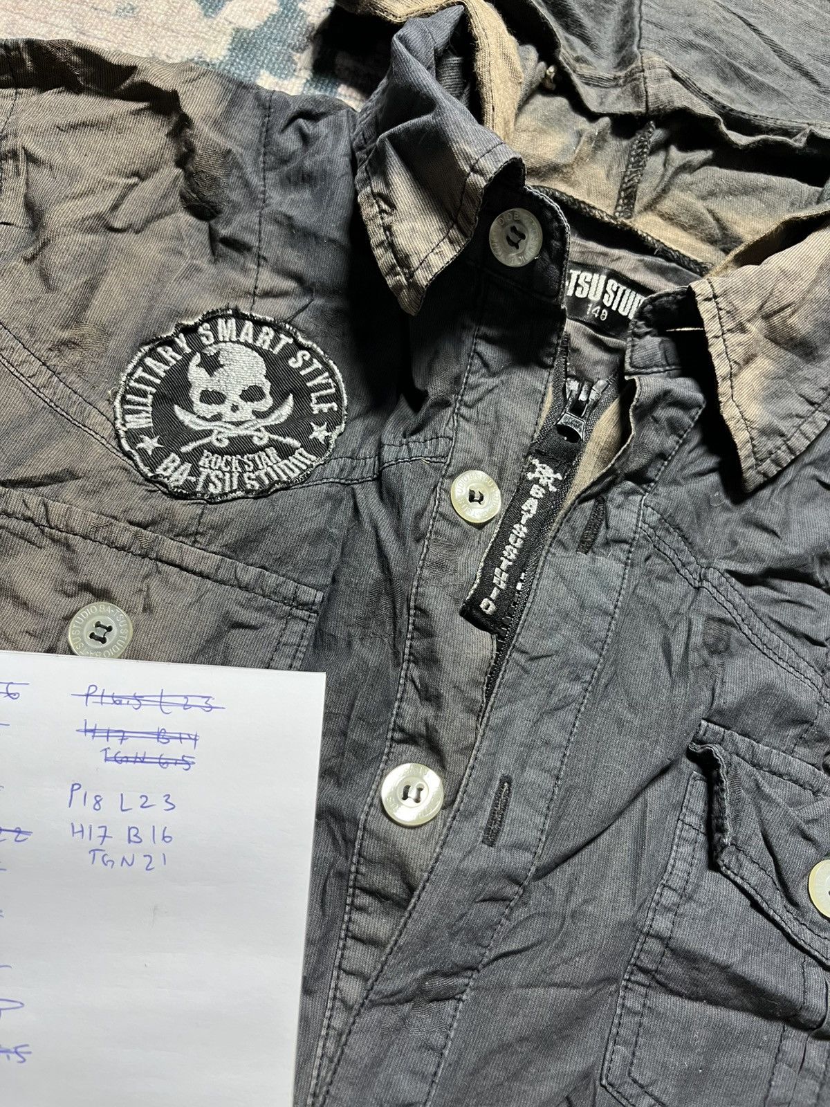 Japanese Brand 🔥Ba Tsu Studio Hysteric inspier Skull Shirt Button Up Size US M / EU 48-50 / 2 - 6 Thumbnail