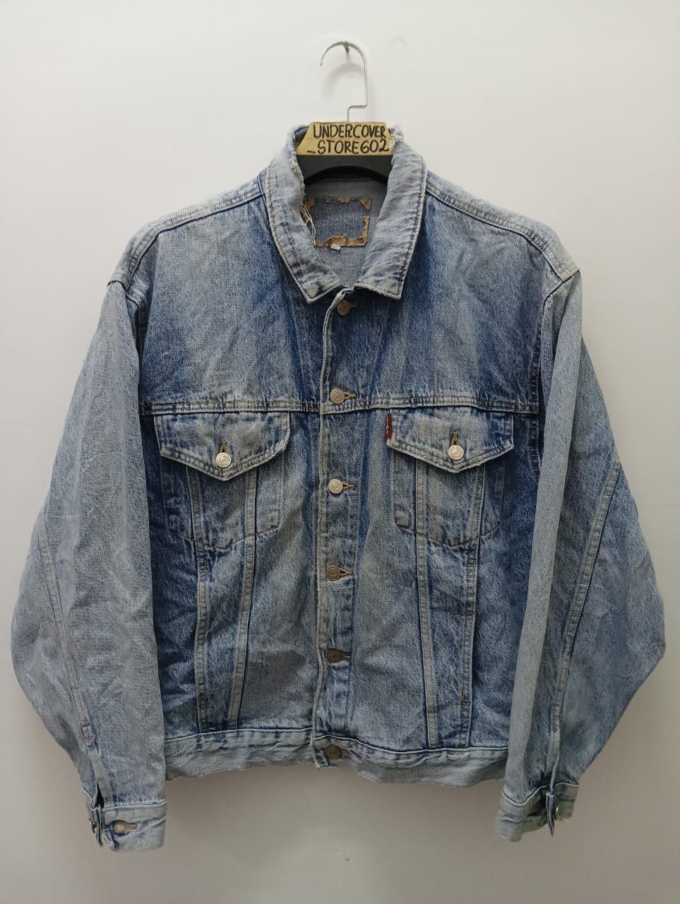 Vintage 🔥Vintage 90s Spirit Destressed Denim Jacket Large Size US L / EU 52-54 / 3 - 1 Thumbnail
