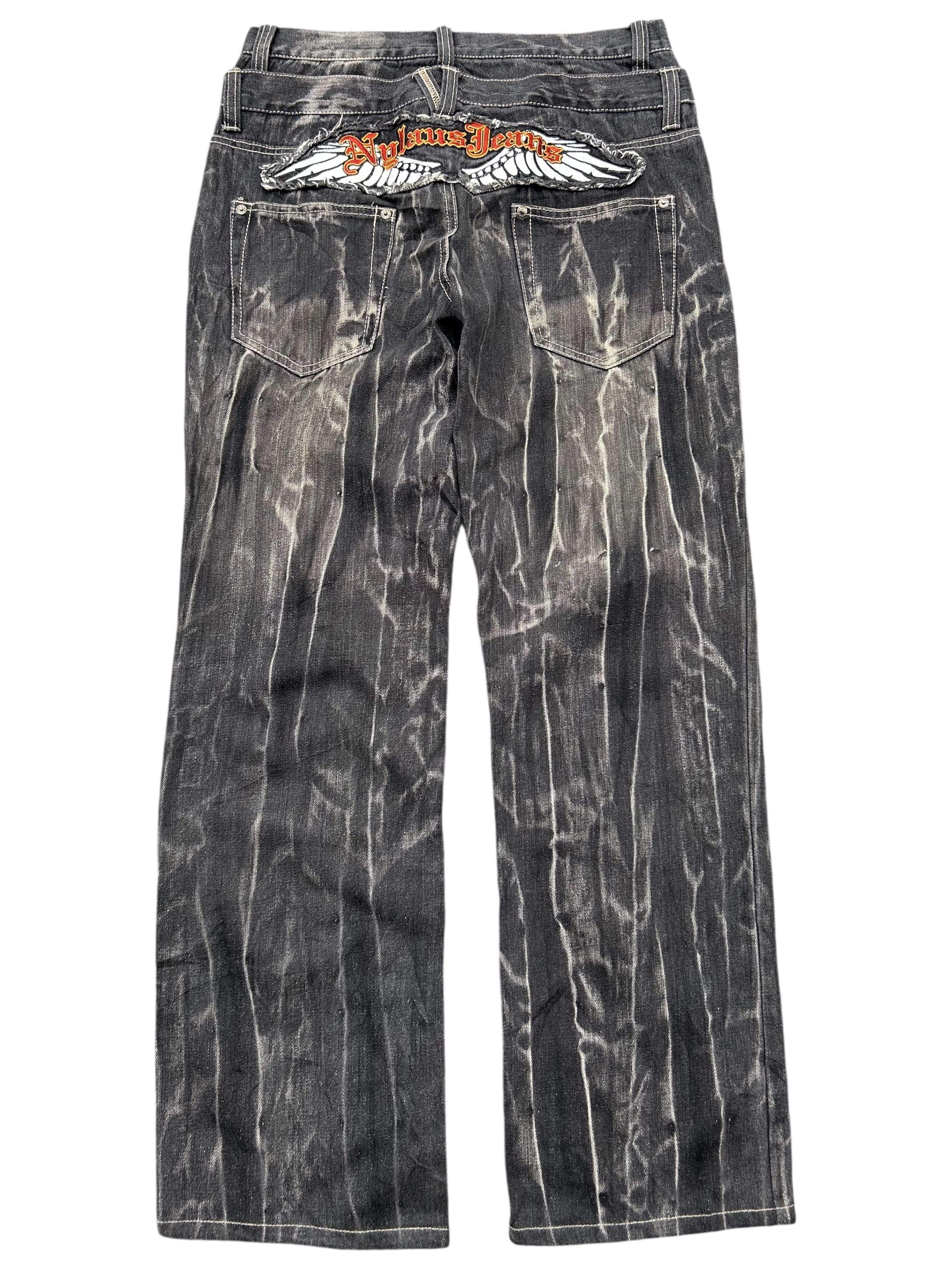 14th Addiction × If Six Was Nine × Le Grande Bleu (L.G.B.) Rare 🔥 NYLAUS Double Waist Japanese Punk Style Denim Jeans Size US 32 / EU 48 - 1 Thumbnail