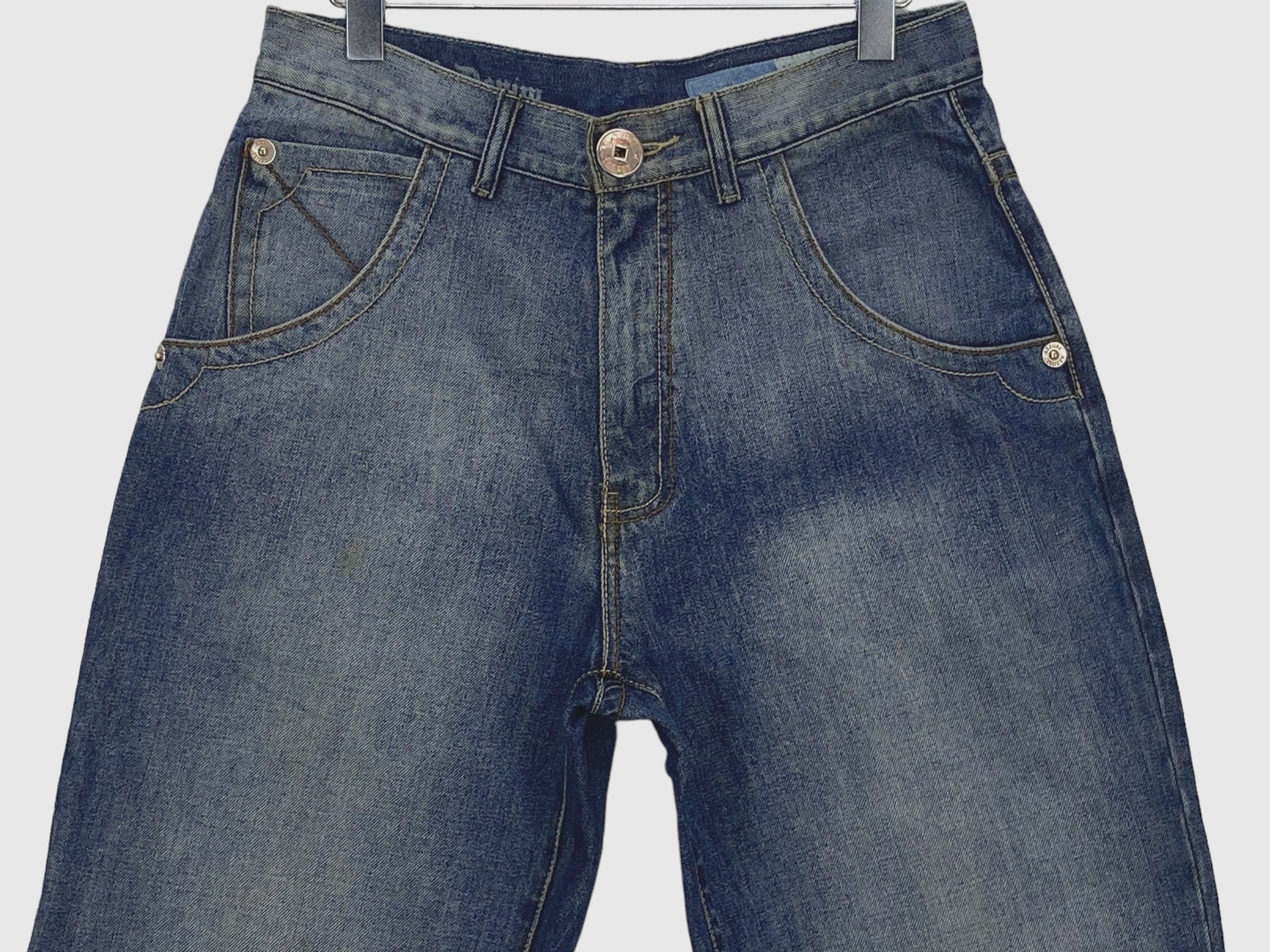 Other Azure Baggy Jeans Hip Hop Jay Z Medium Wash Men Jeans Size US 31 - 3 Thumbnail
