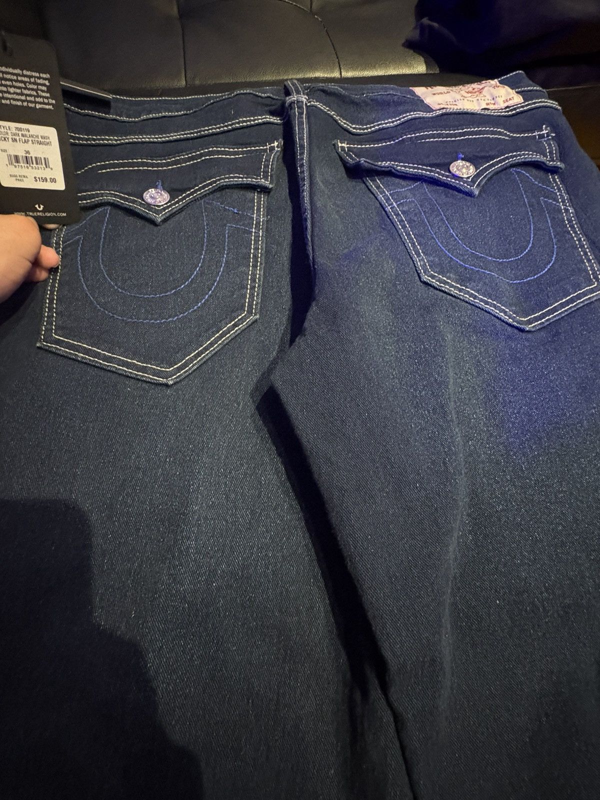 True Religion True Religion Blue Stitch Vintage Size US 36 / EU 52 - 1 Thumbnail