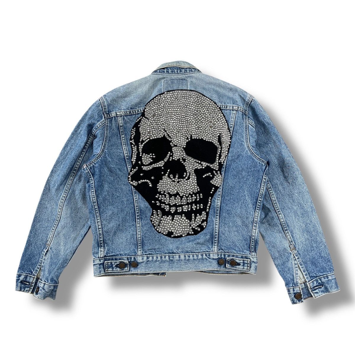 LVC × Levi's Vintage Clothing × Vintage Vintage Levis Trucker Denim Jacket Distressed Skull Patches Size US M / EU 48-50 / 2 - 1 Thumbnail