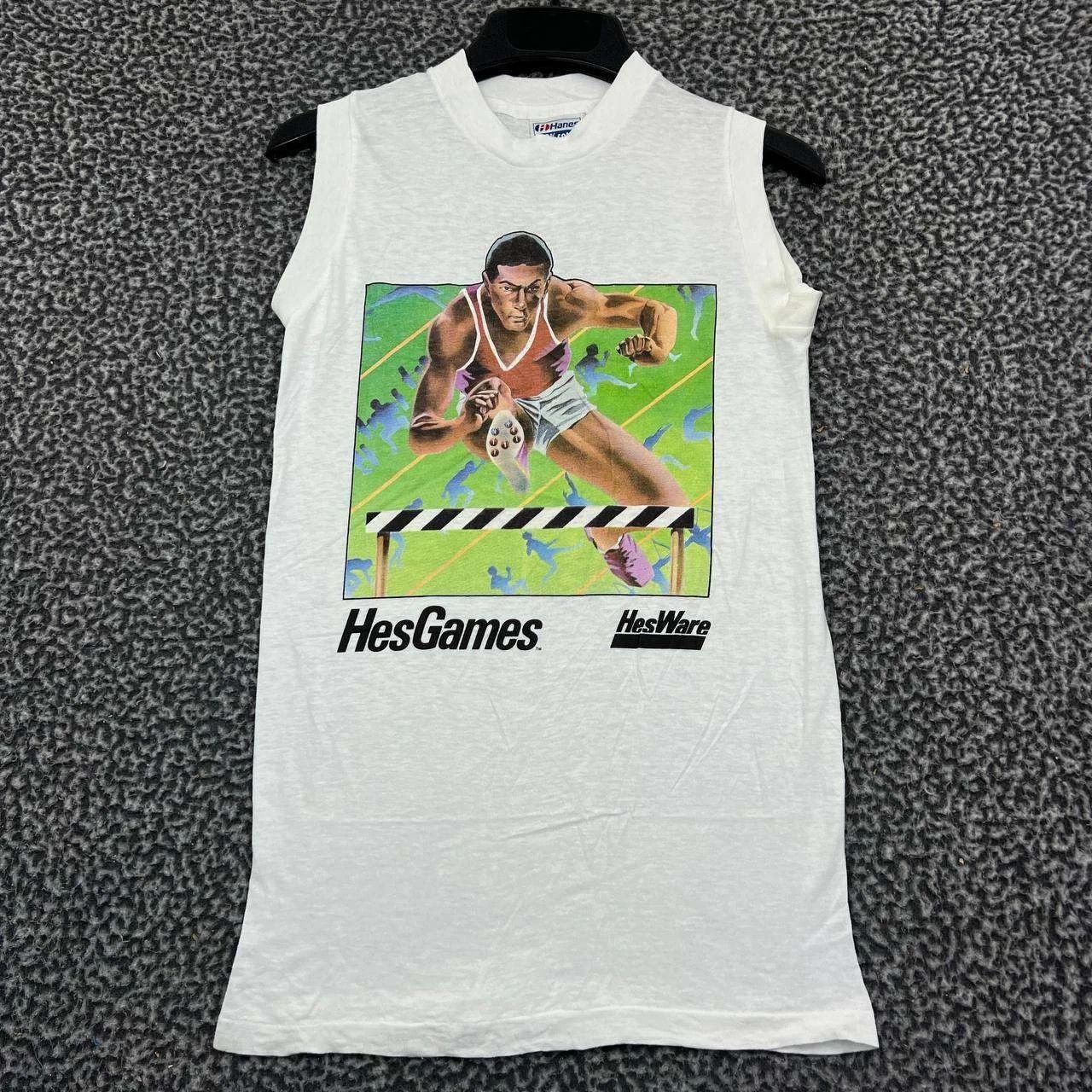 Hanes Vintage HesGames HesWare Shirt Men White Hanes Cotton S Size US S / EU 44-46 / 1 - 1 Thumbnail