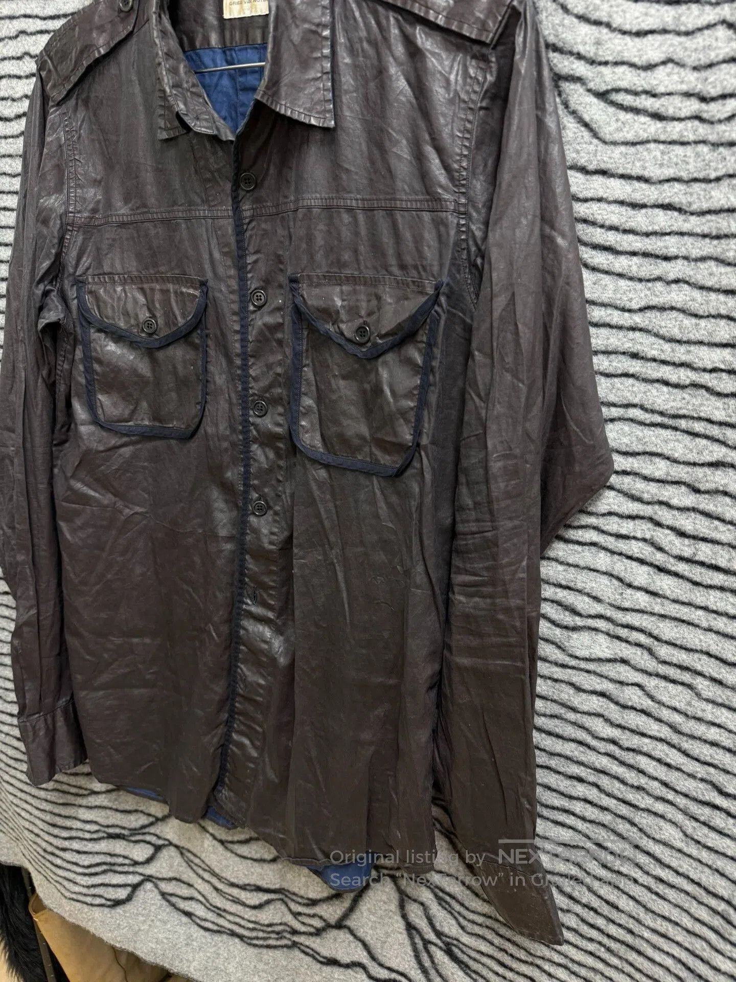 Dries Van Noten Dries van Noten Waxed Denim Shirt. Size US S / EU 44-46 / 1 - 2 Thumbnail
