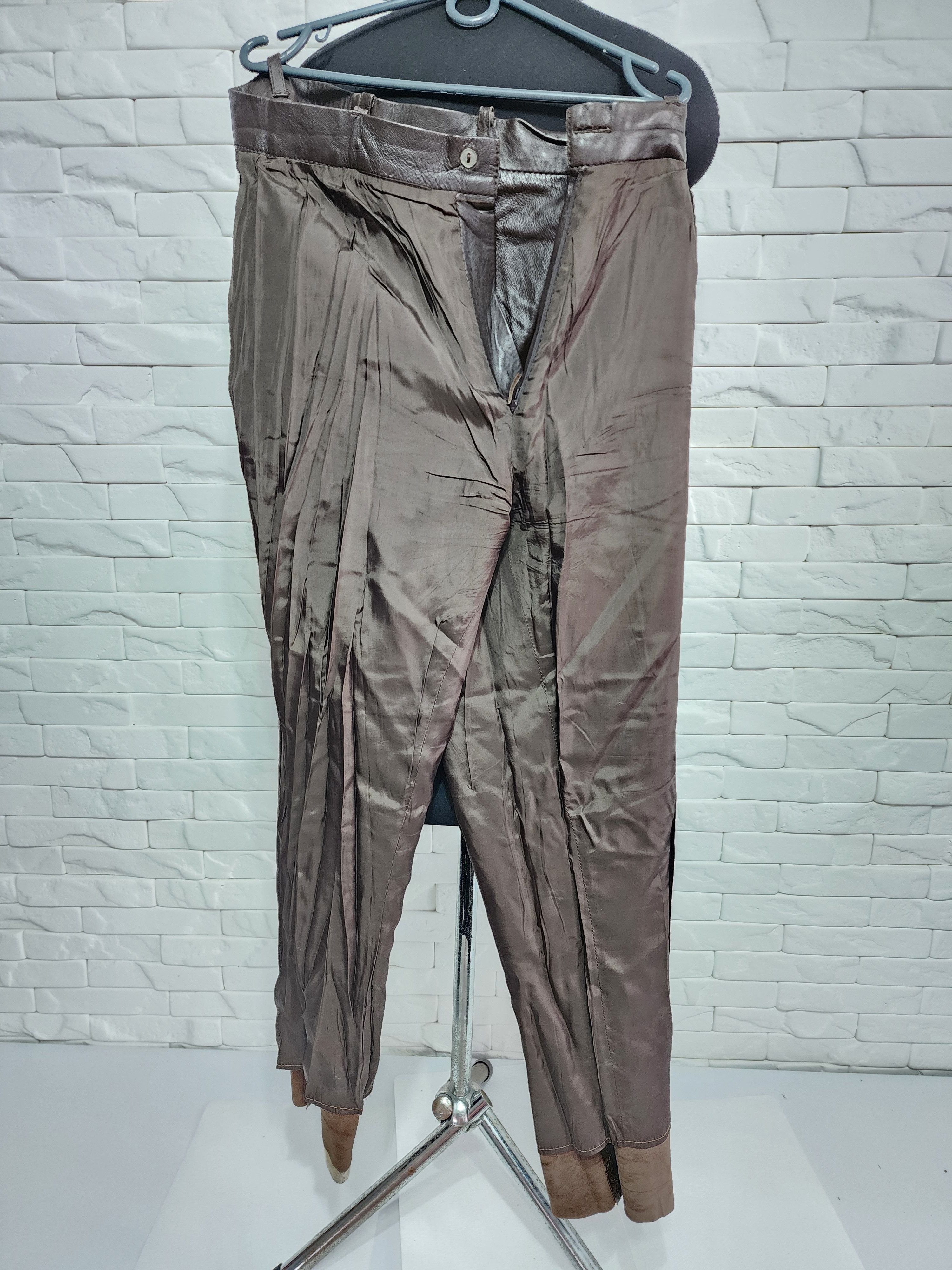 Other Brown women's leather pants with pockets. Size 30" / US 8 / IT 44 - 8 Thumbnail