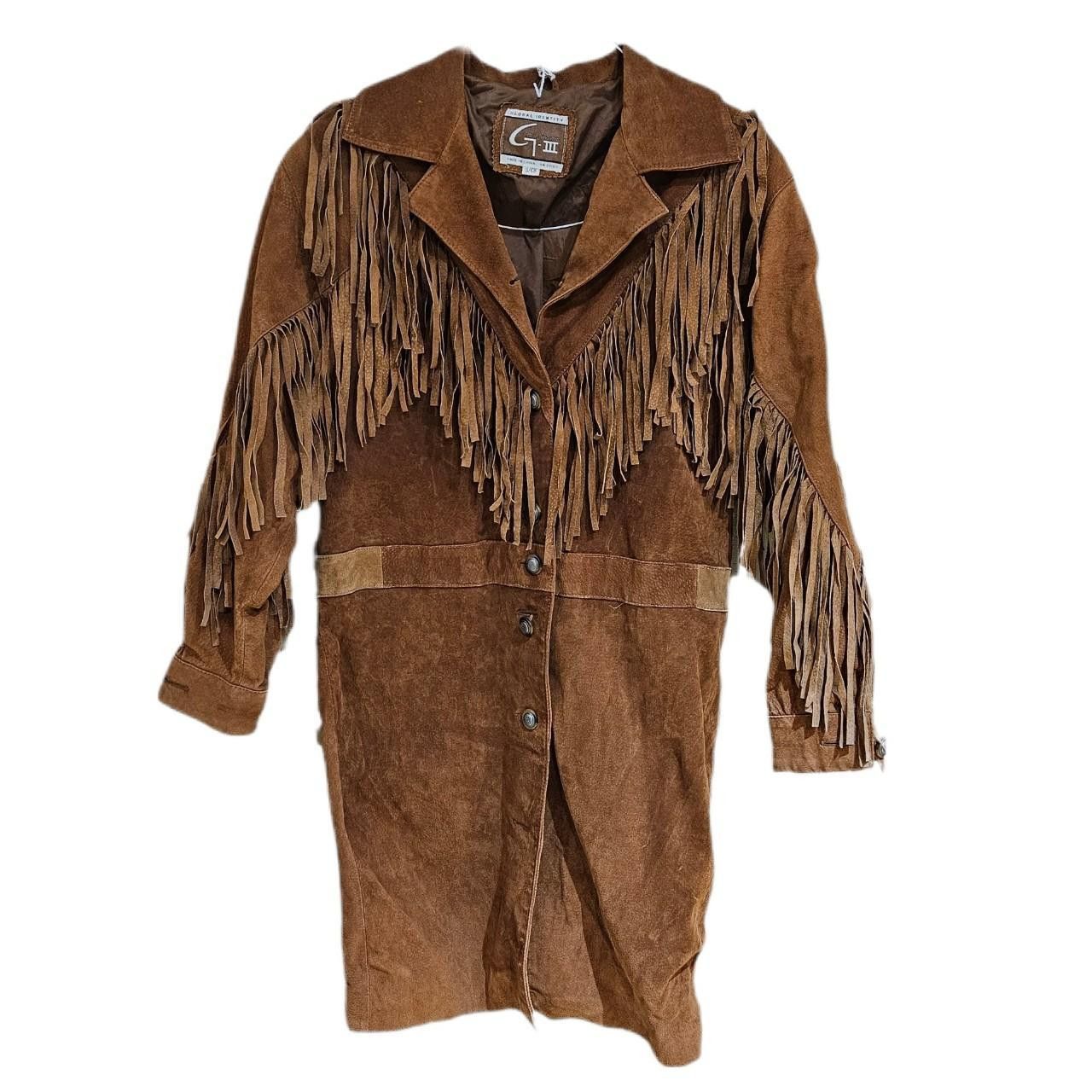 Other vintage western boho tan suede fringe long jacket duster Size S / US 4 / IT 40 - 1 Thumbnail
