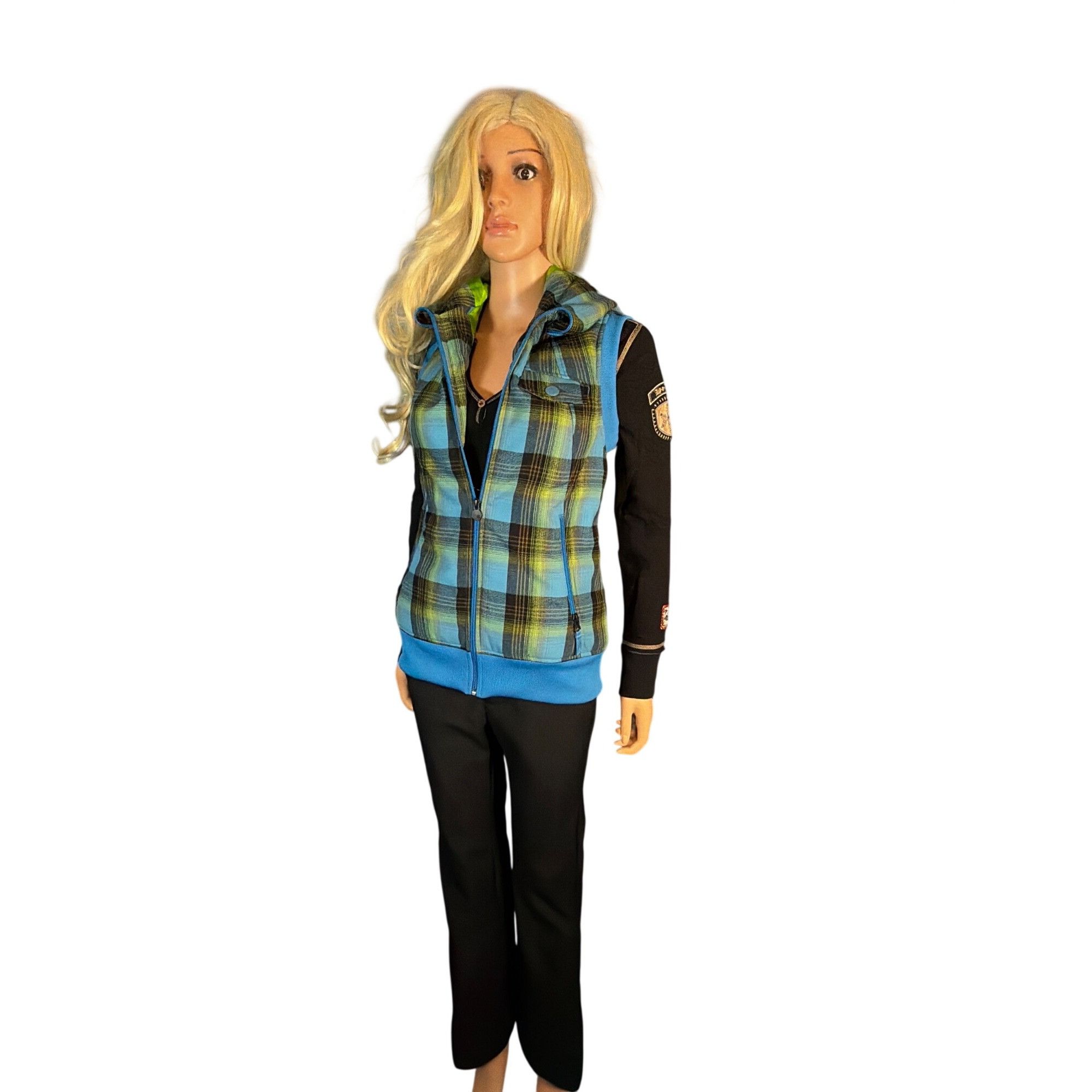 Burton Burton Dryride Vest Women’s S Blue Green Plaid Zip Up Hoodie Size S / US 4 / IT 40 - 17 Thumbnail