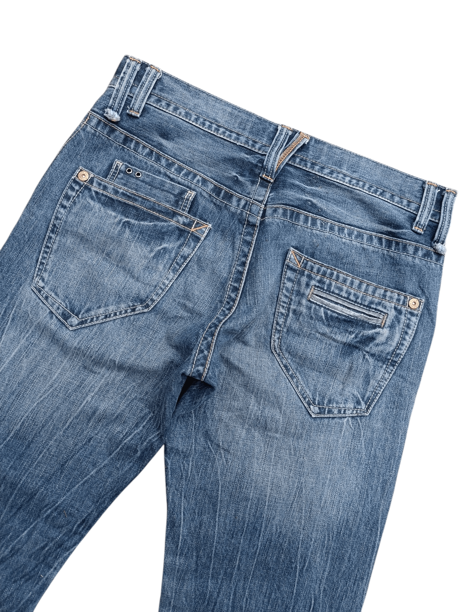 Japanese Brand Japanese Brand NavyProduce Whiskers Jeans Denim Size US 31 - 9 Thumbnail