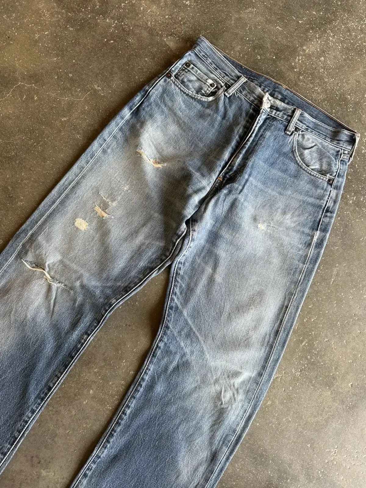 Levi's REDLINE 90’s Vintage Levi’s 502 Distressed Denim Pants Size US 30 / EU 46 - 4 Thumbnail
