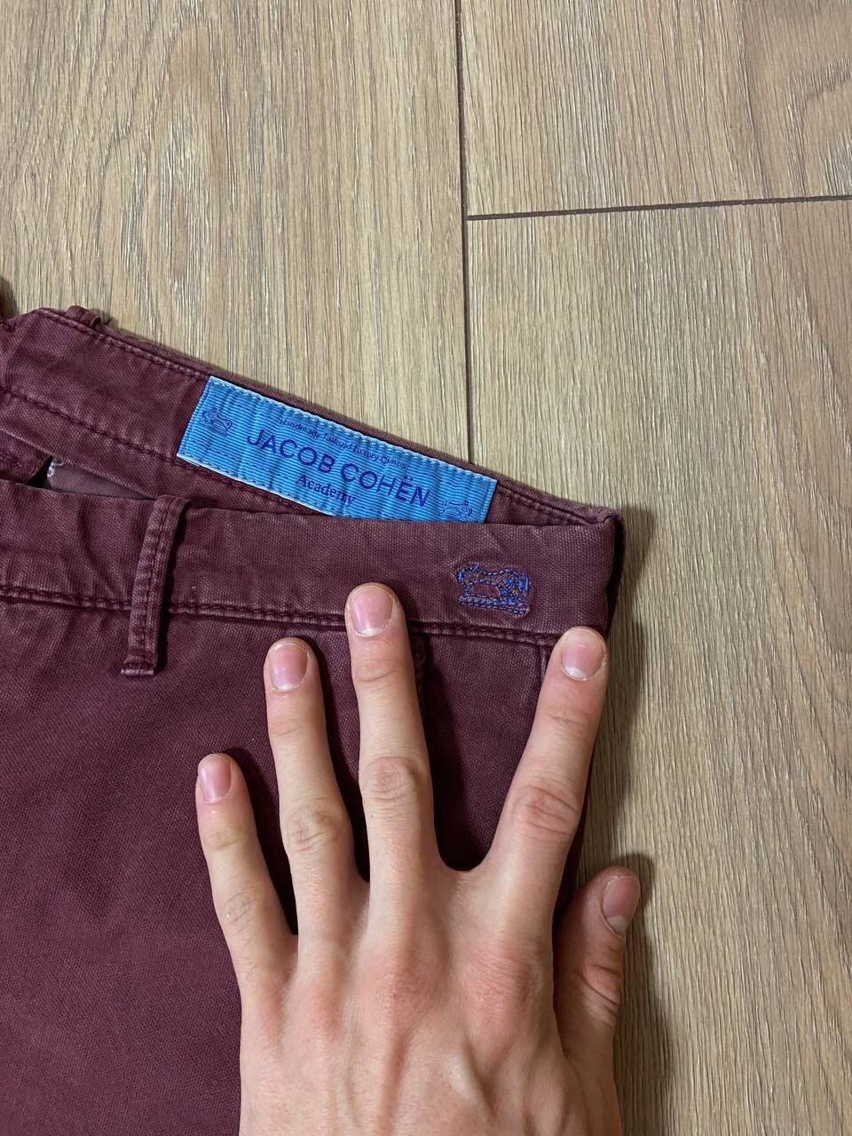 Jacob Cohen Jacob Cohen Light Washed Burgundy Bobby Model Pants Size US 35 - 21 Thumbnail