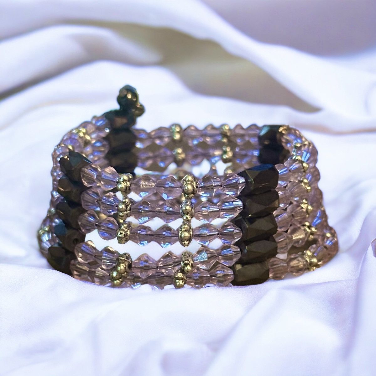 Other Magnetic hematite and purple bead wrap bracelet Size ONE SIZE - 1 Thumbnail