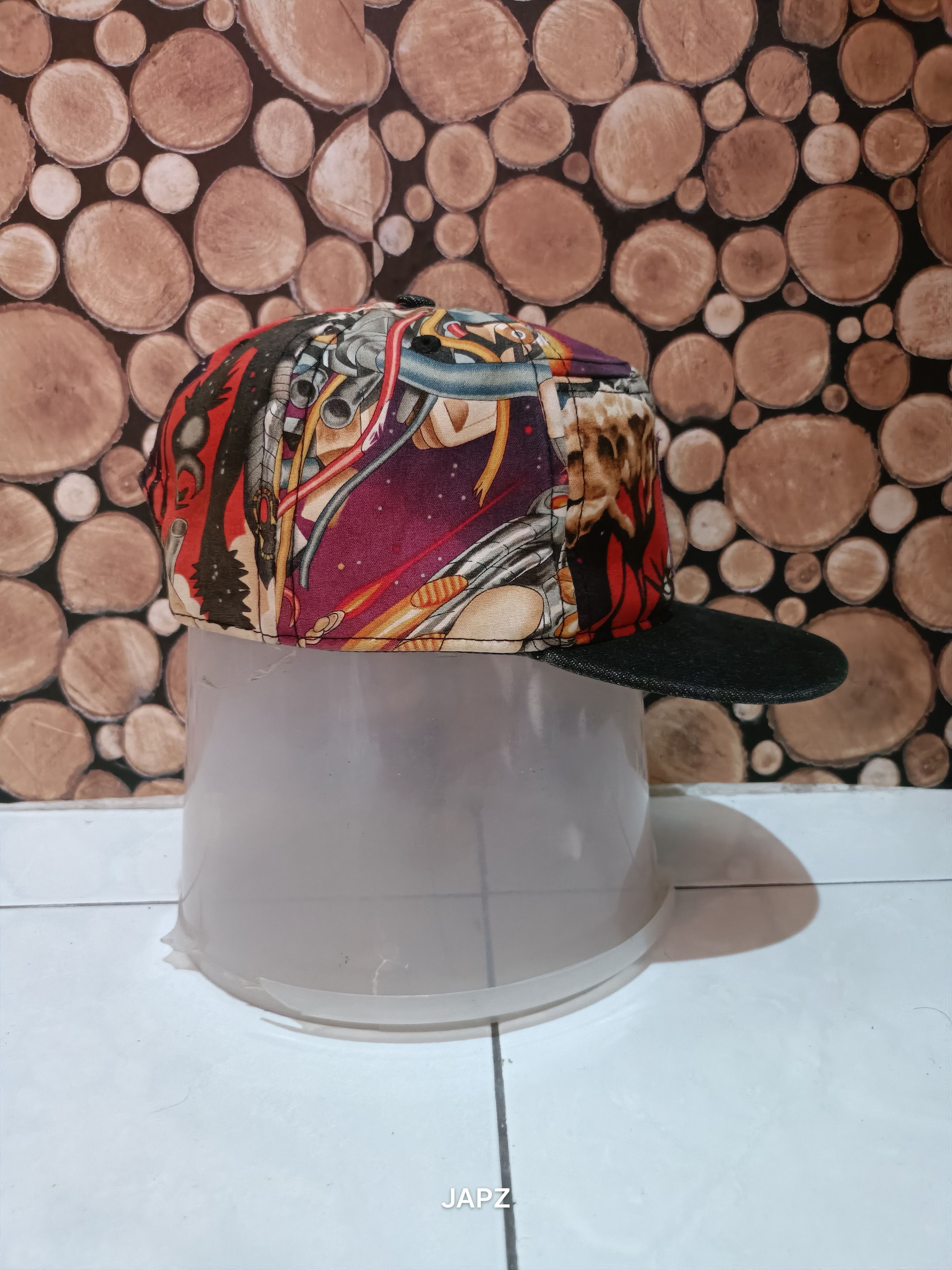 Handmade Rare ampal creative all over graphic print surreal art cap Size ONE SIZE - 5 Thumbnail