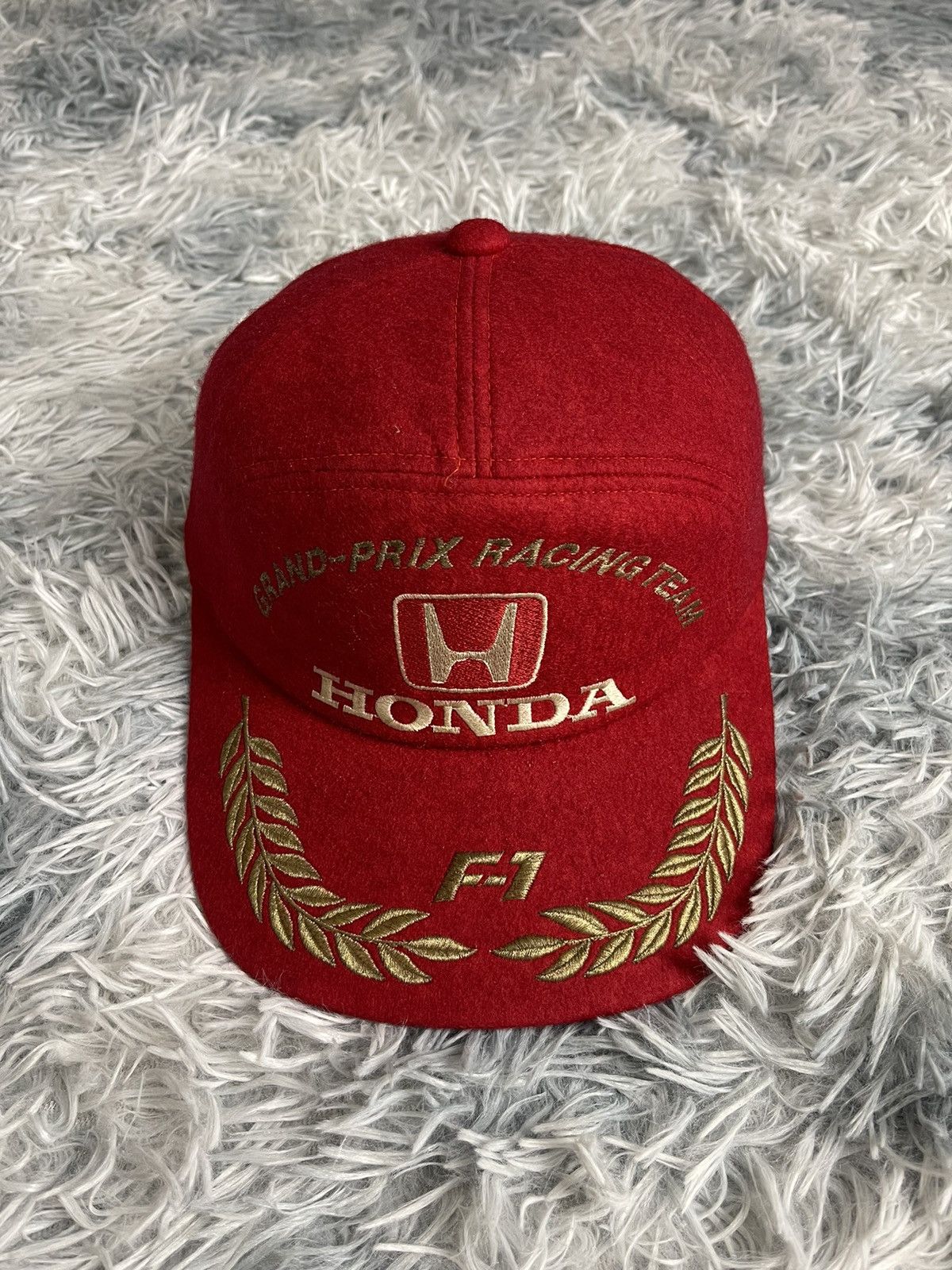 image of Vintage Honda F-1 Racing Podium Hat in Red, Men's