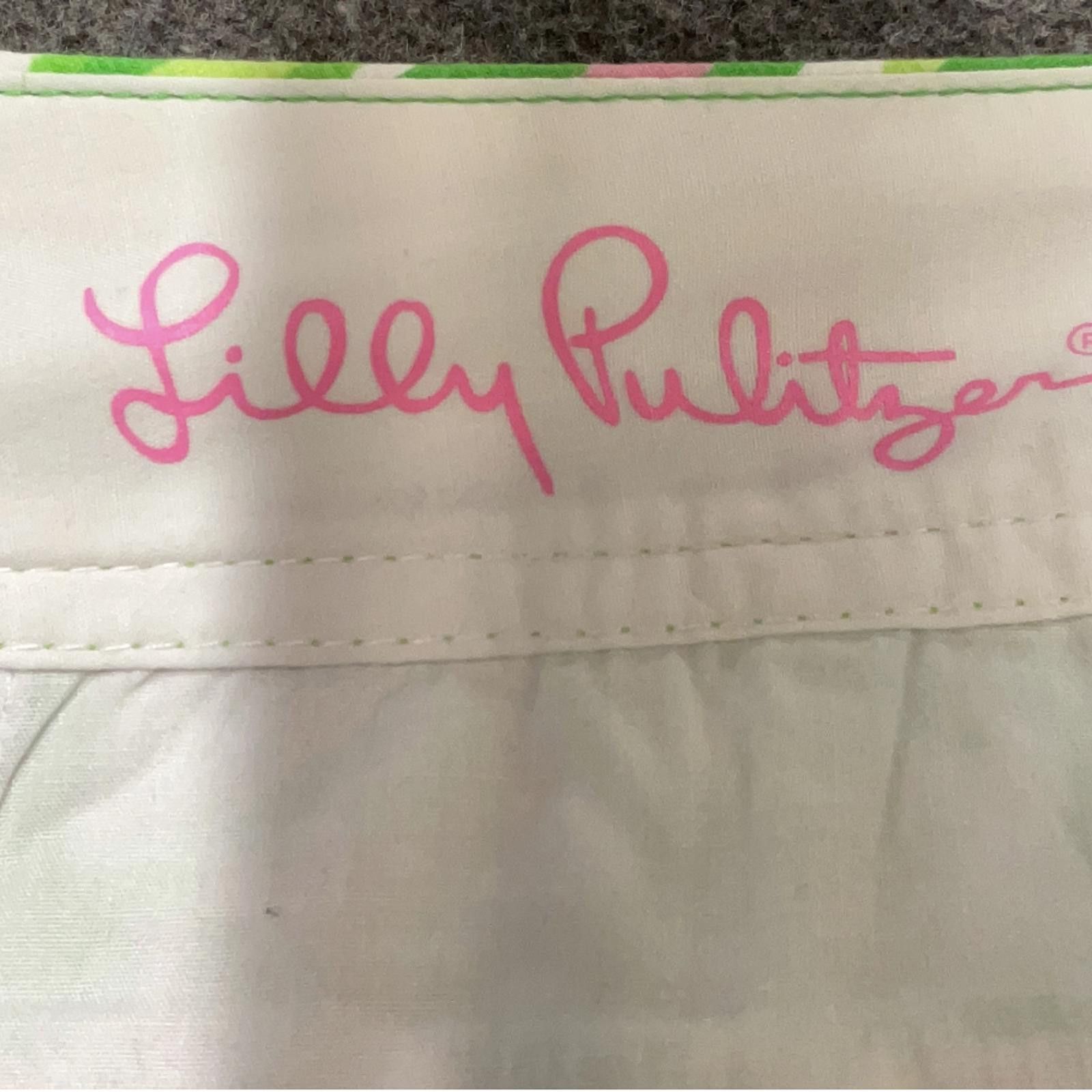 Other Lilly Pulitzer Pink Green Cotton Shorts Size 0 Size 25" / US 0 / IT 36 - 3 Thumbnail