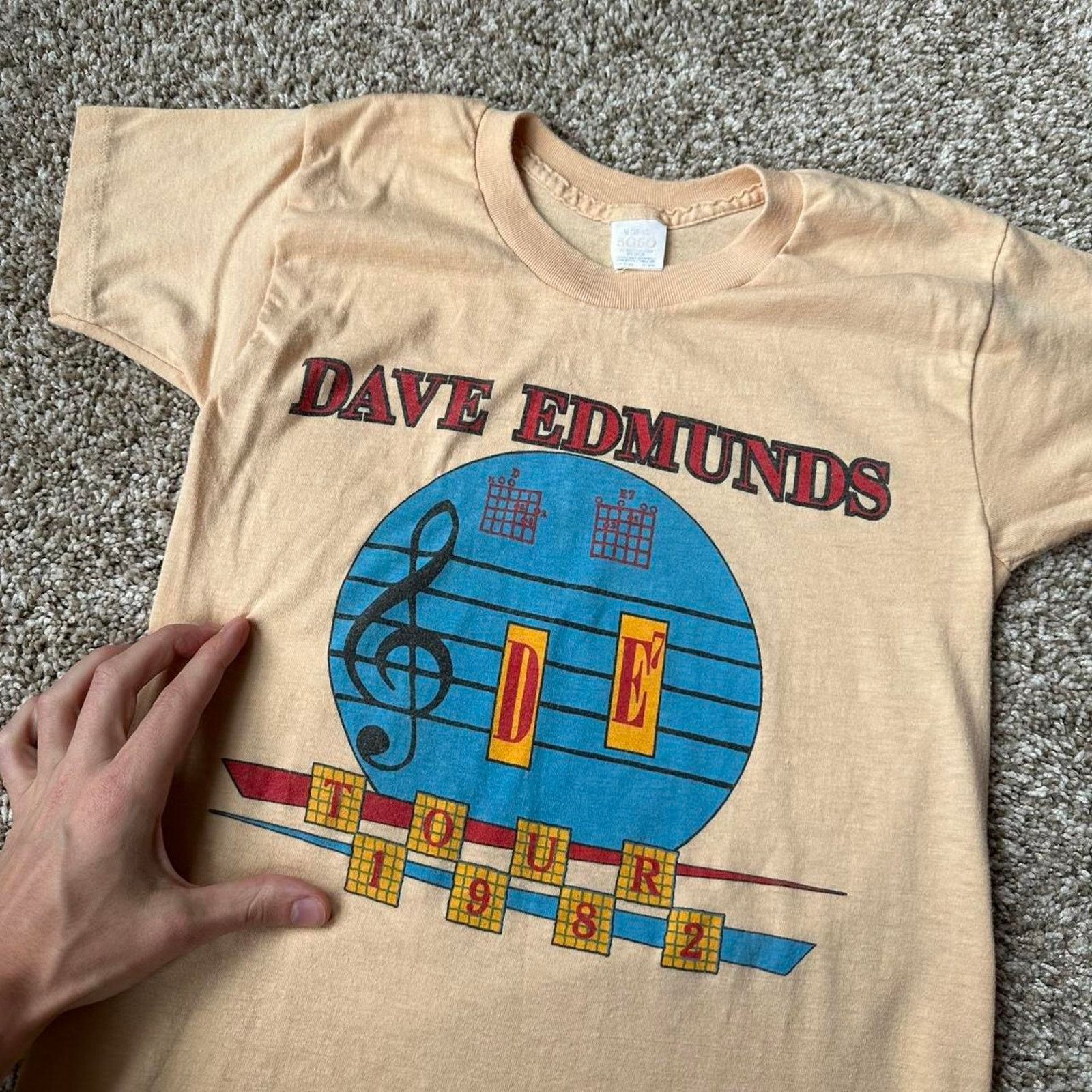 Band Tees × Vintage Rare Vintage 80s Dave Edmunds Music Tour Band Graphic Shirt Size US S / EU 44-46 / 1 - 4 Thumbnail