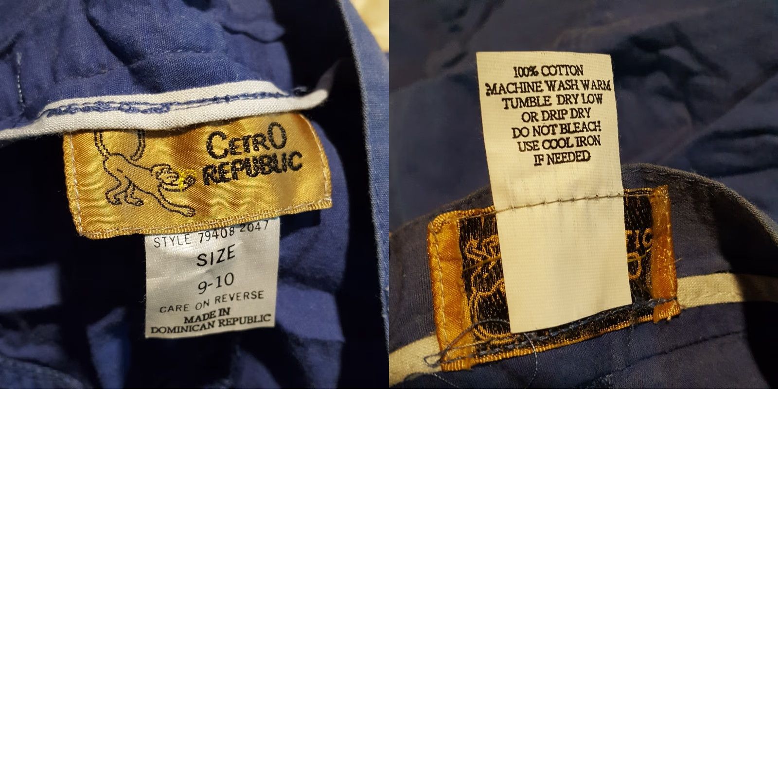 Denime VINTAGE Cetro Republic Denim Skirt Knee Length 10 Women Blue Size 10 Pencil Straight Jeans 90s 00s Y2K Bohemian Retro Size 32" / US 10 / IT 46 - 8 Thumbnail