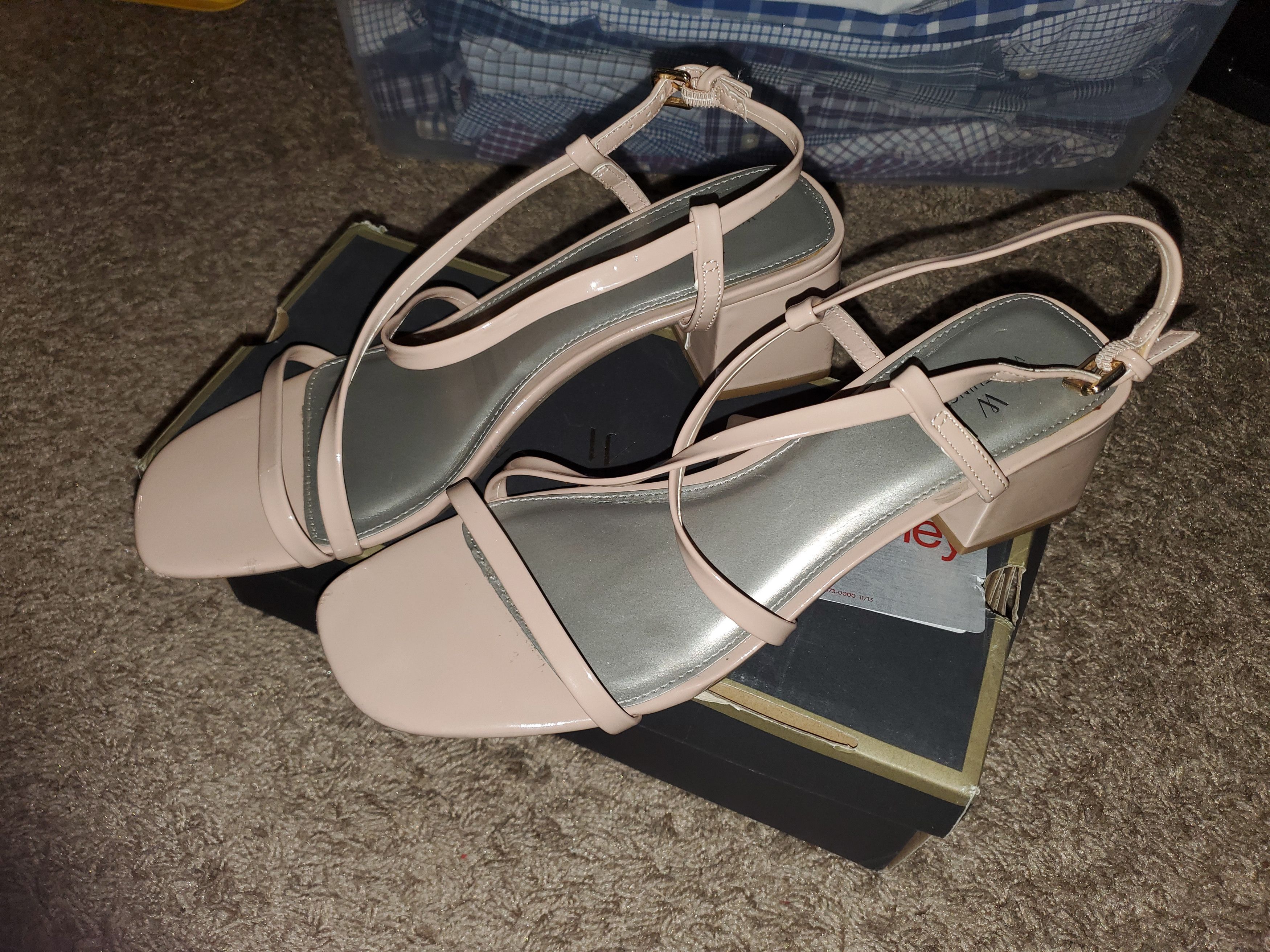 Worthington Worthington nude strappy block heels (size 11) Size US 11 / IT 41 - 1 Thumbnail