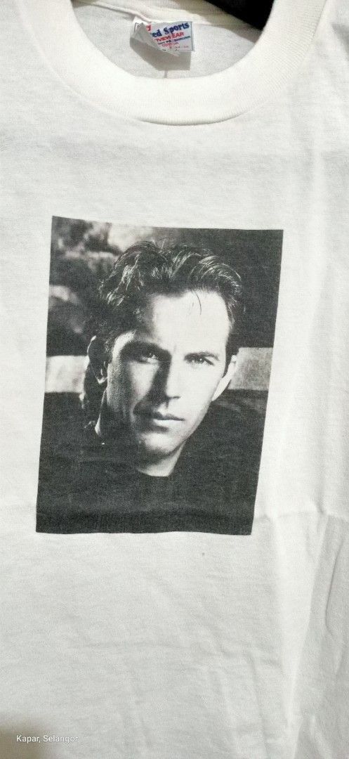 Rap Tees × Vintage Vintage 90s kevin costner face shirt raptees Size US S / EU 44-46 / 1 - 2 Thumbnail