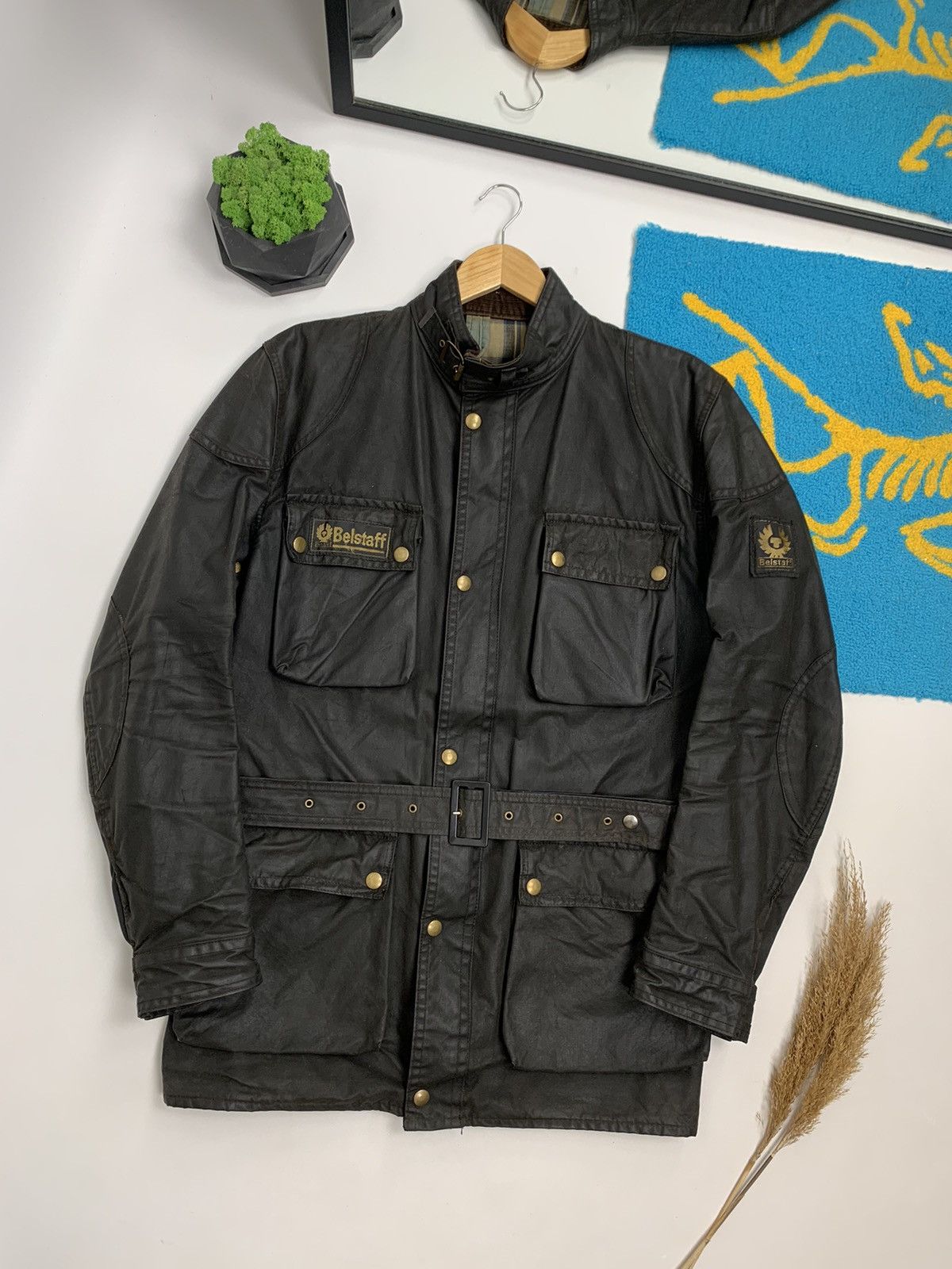image of Vintage Belstaff 60’S Trialmaster Professional Waxed Jacket in Black, Men's (Size Medium)