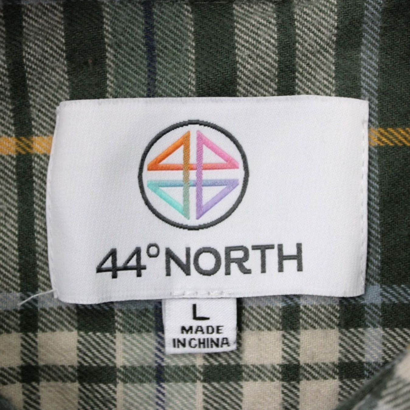 Vintage 44 degrees North Button-Up Flannel Shirt Womens Large Green/Yellow/White Cotton L/S Plaid Size L / US 10 / IT 46 - 7 Thumbnail