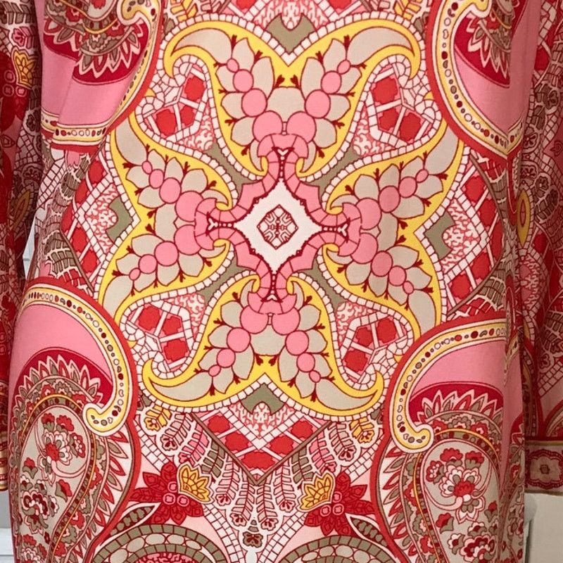 Other Sandra Darren Paisley Long Sleeve Shift Midi Dress 10 Size L / US 10 / IT 46 - 9 Thumbnail
