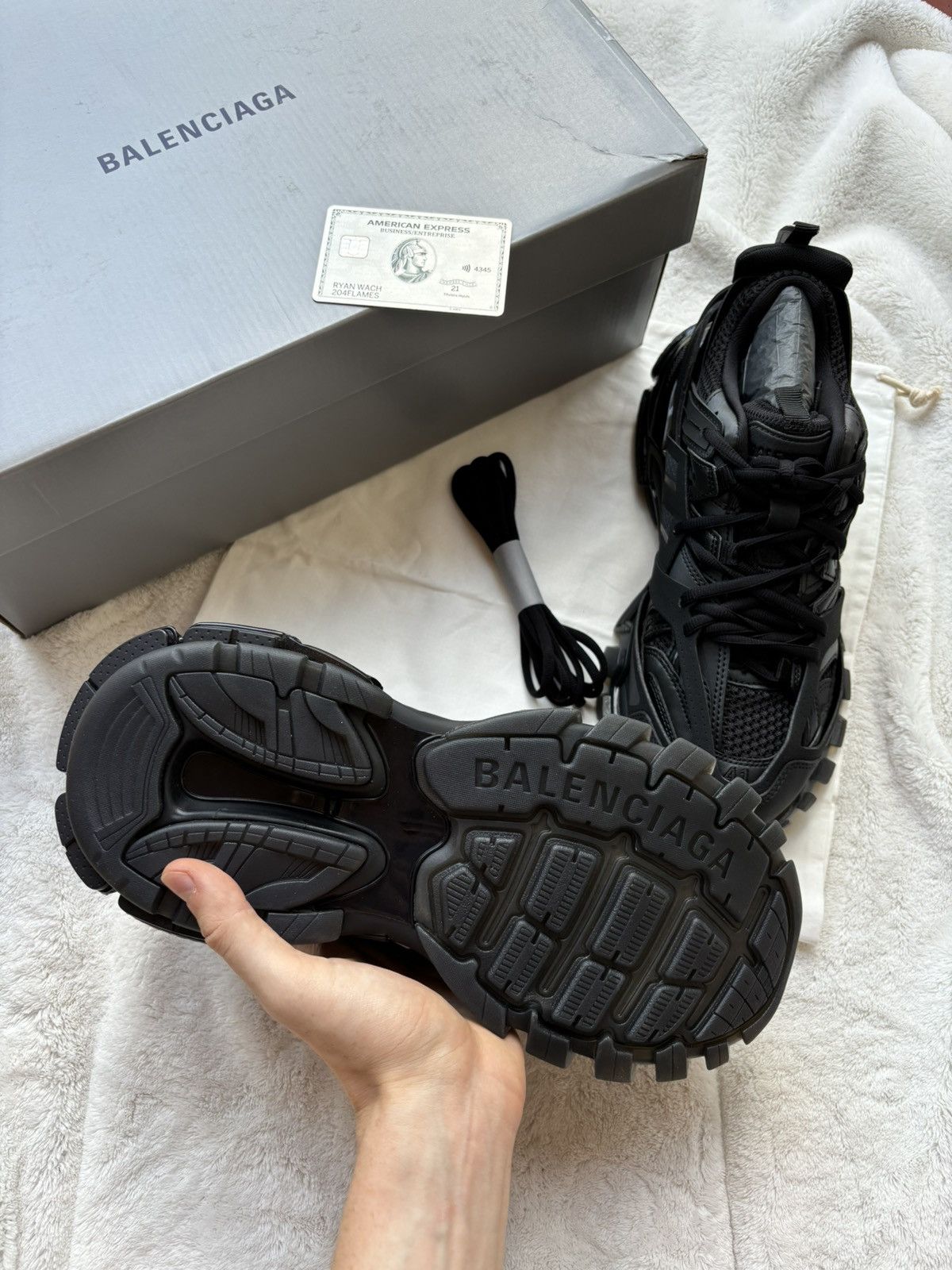 Balenciaga Balenciaga Triple Black Track Sneakers Size US 8 / EU 41 - 4 Thumbnail