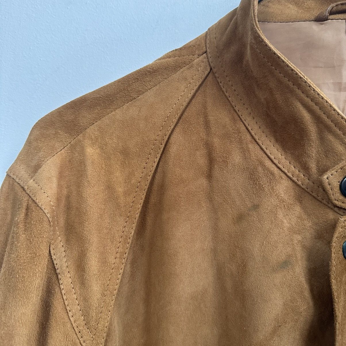 Other VINTAGE SUEDE LEATHER TRUCKER JACKET Size US M / EU 48-50 / 2 - 13 Thumbnail