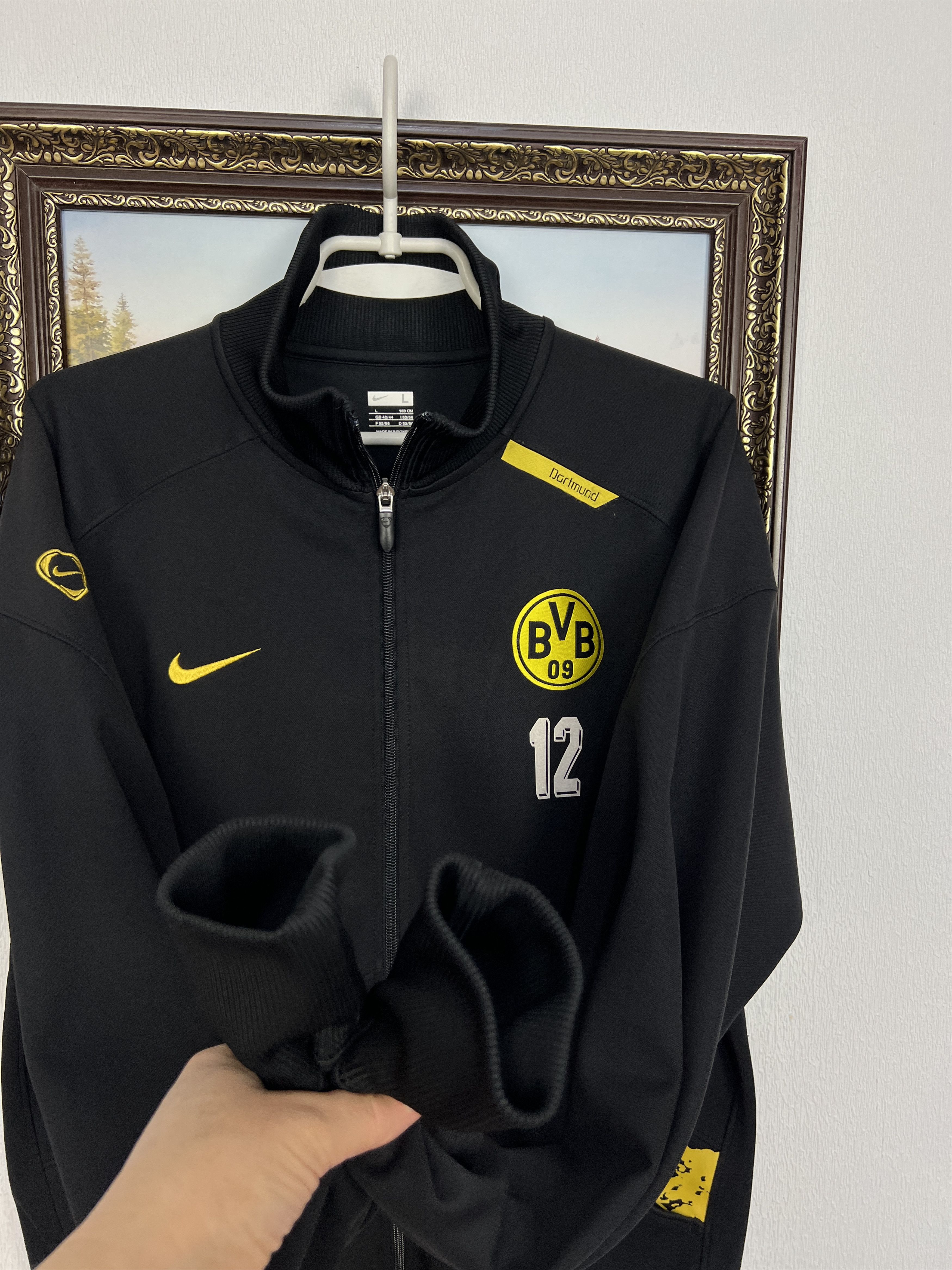 Nike Borussia Dortmund Football Track Top Jacket Player Issue Size US L / EU 52-54 / 3 - 6 Thumbnail