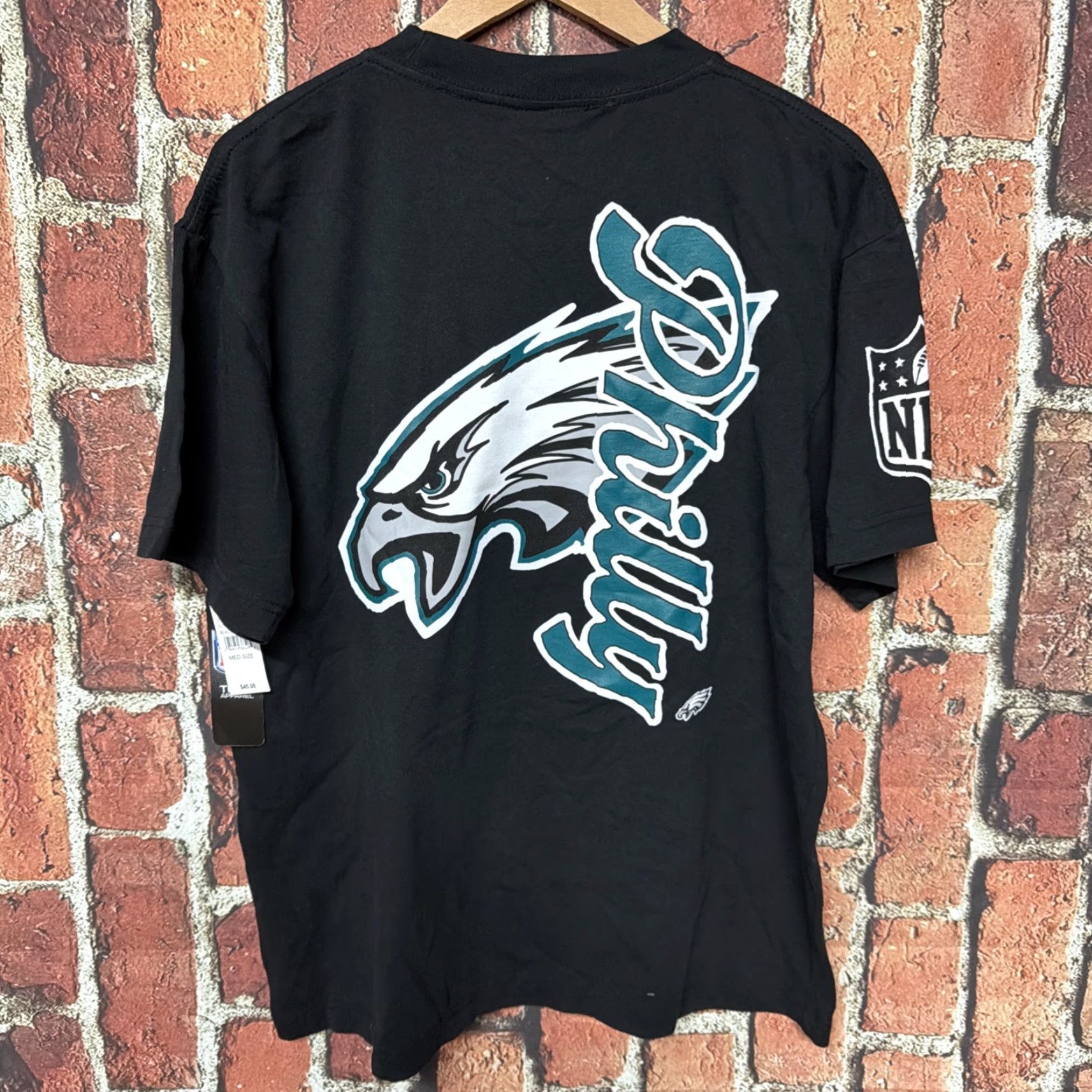 NFL NEW NFL x Aleali May Mens Size M Eagles Graphic Print T-Shirt Vintage Black Size US M / EU 48-50 / 2 - 5 Thumbnail