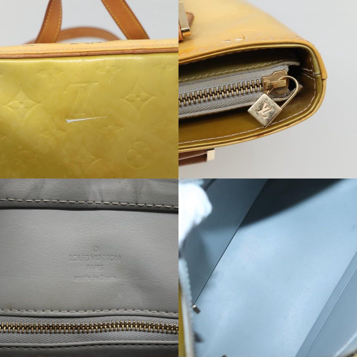 Louis Vuitton LOUIS VUITTON Monogram Vernis Houston Hand Bag Gris M91053 Size ONE SIZE - 11 Thumbnail