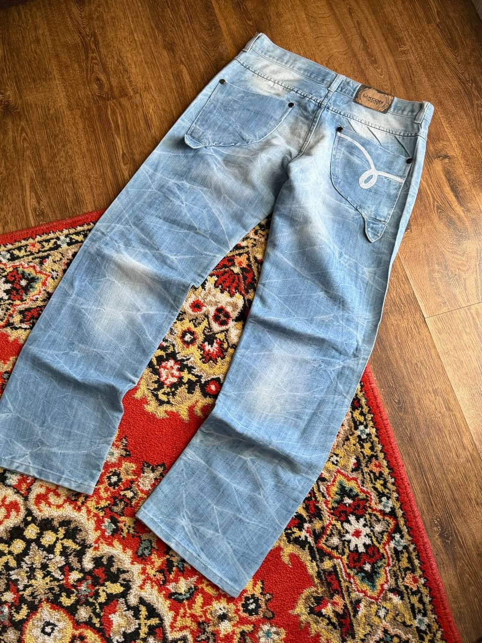 Japanese Brand Vintage 00's Flared Bootcut Baggy Balenci Style Jeans Size US 32 / EU 48 - 10 Thumbnail