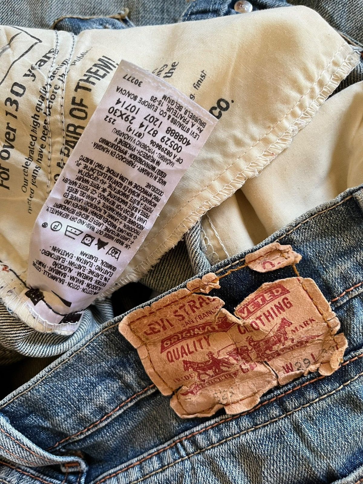 Levi's × Levi's Vintage Clothing Vintage 90s Levis 529 Faded Wash Distressed Flare Jeans Size US 29 - 9 Thumbnail