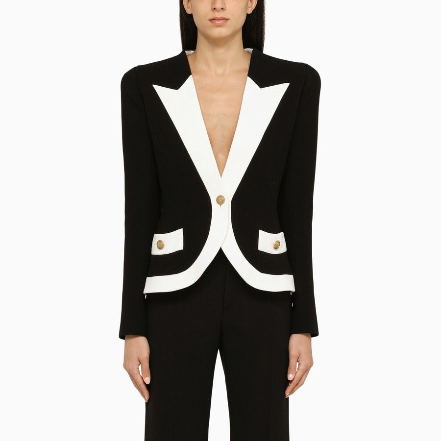 image of Balmain O1D2Blof0124 Jacket In Black, Women's (Size XS)