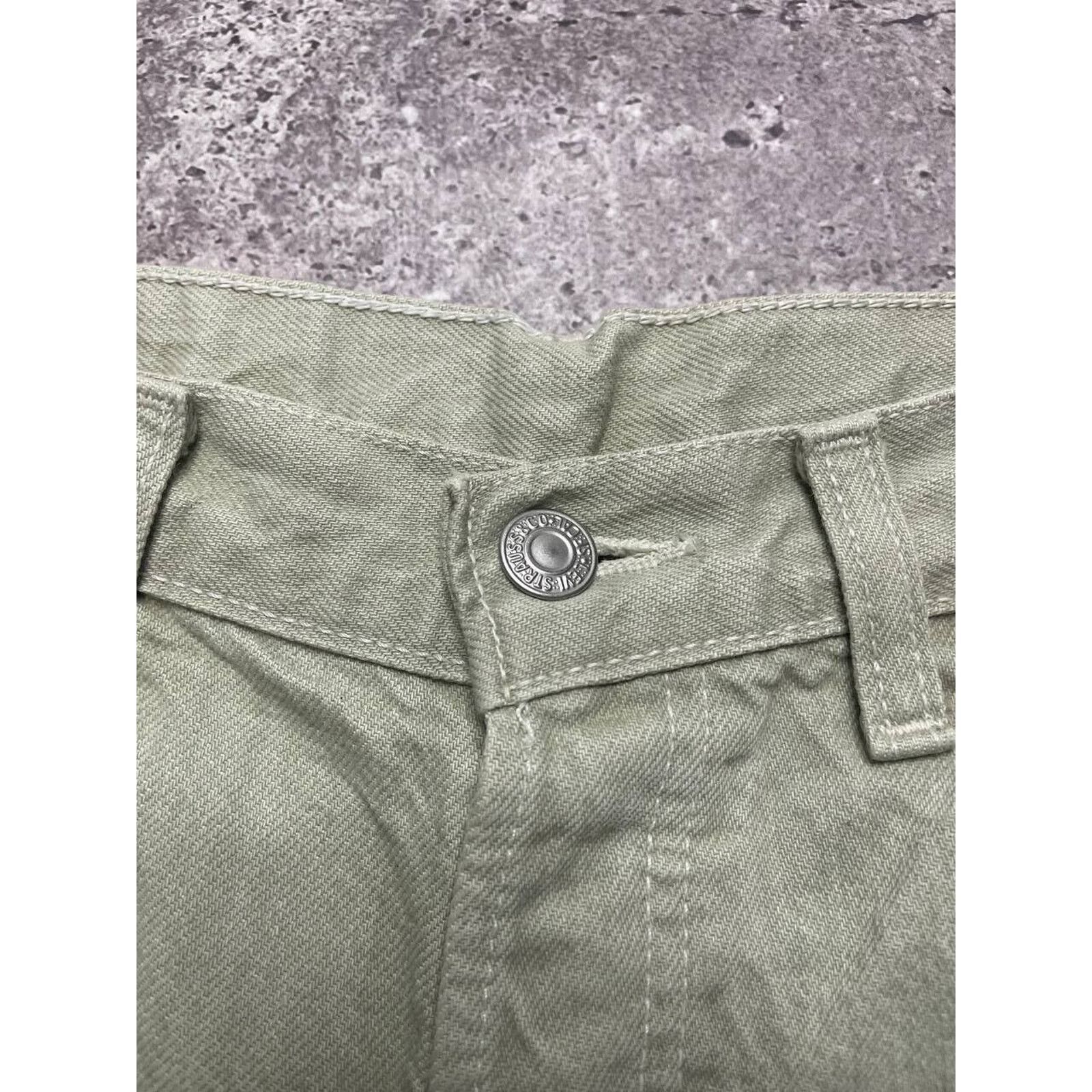 Levi's × Vintage Vintage Levi’s Light Green Straight-Leg Jeans Cotton Denim Size US 33 - 5 Thumbnail
