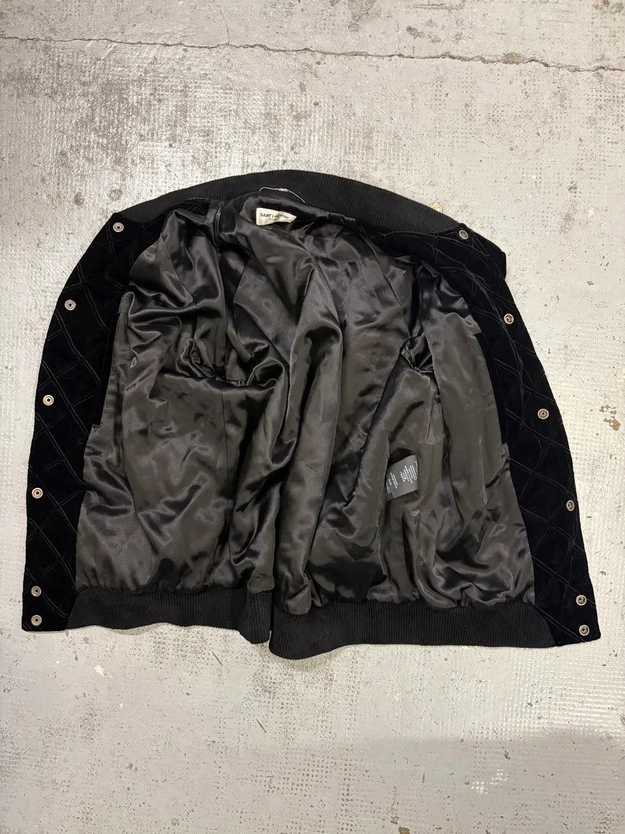 Saint Laurent Paris AW2018 Saint Laurent Black Velvet Quilted Bomber Jacket Size US M / EU 48-50 / 2 - 7 Thumbnail