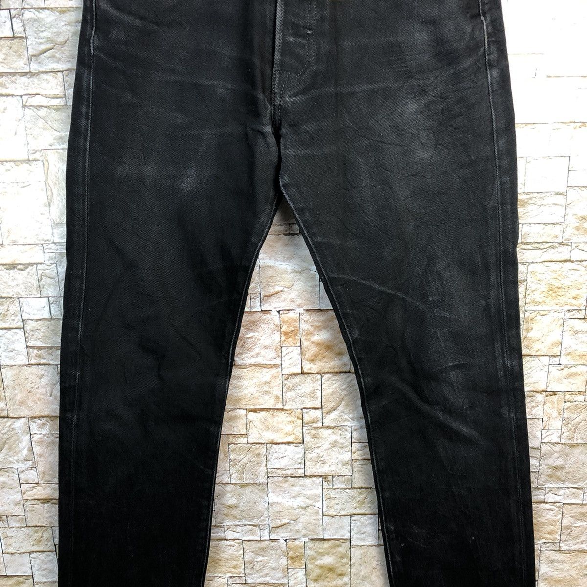 Levi's Levis super Black Denim ripped Pants #7574 Size US 29 - 6 Thumbnail