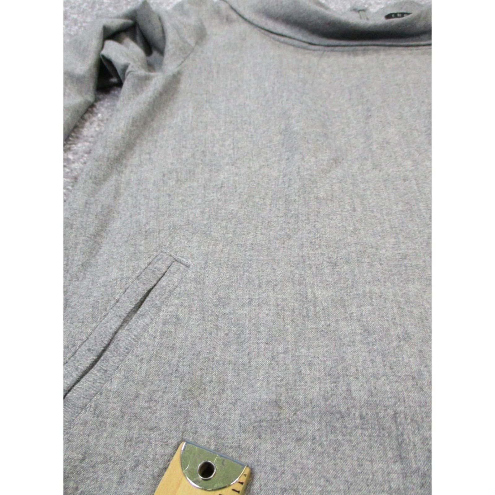 Theory VINTAGE Theory Dress Womens Short Wool Gray Crew Neck Casual Sheath 2 Fall Spring Women's Size XS / US 0-2 / IT 36-38 - 4 Thumbnail