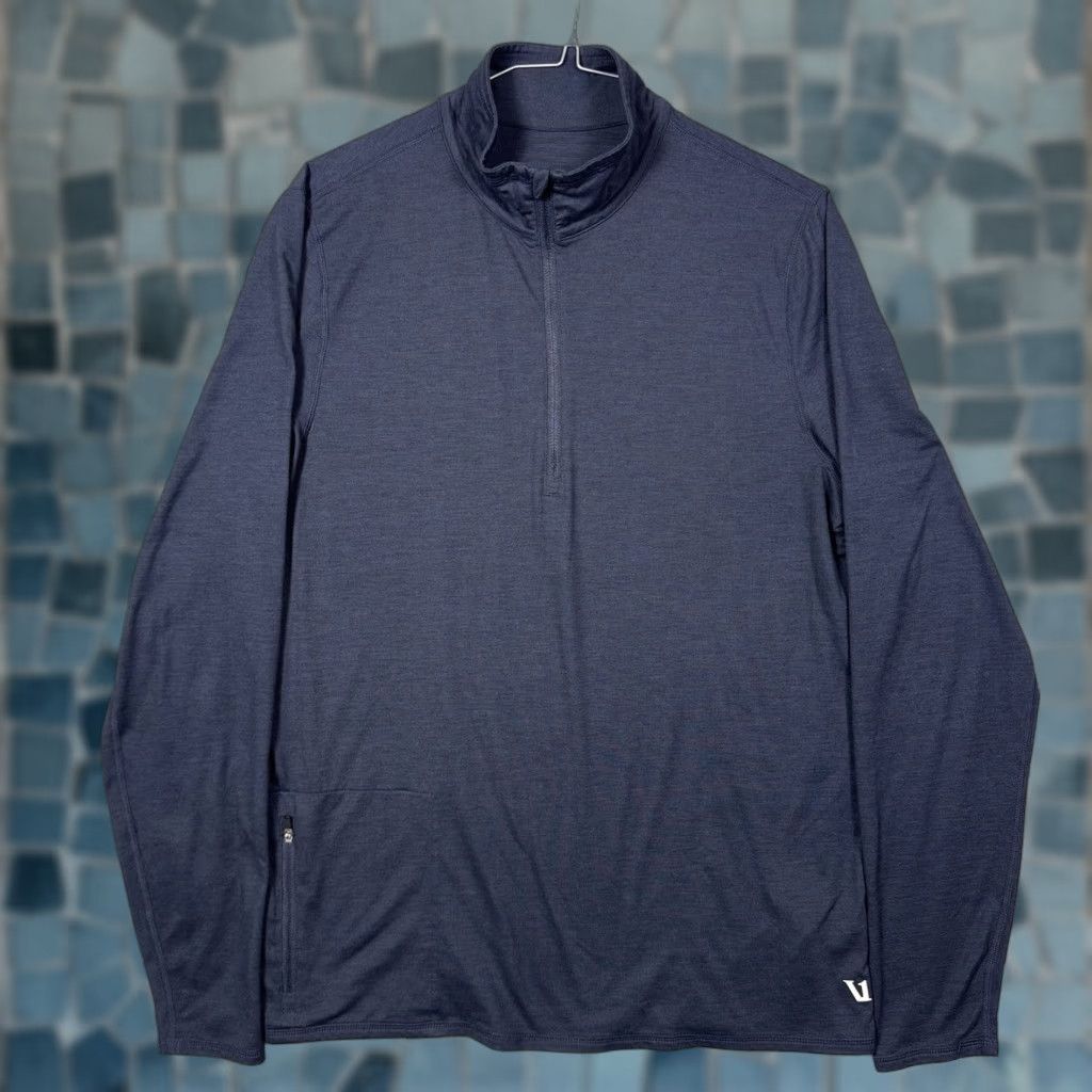 Vuori Vuori Ease Performance Half Zip 2.0 Men M Pullover Golf Jacket V221 Stretch Wick Shirt Regular Blue Golf Size US M / EU 48-50 / 2 - 1 Thumbnail