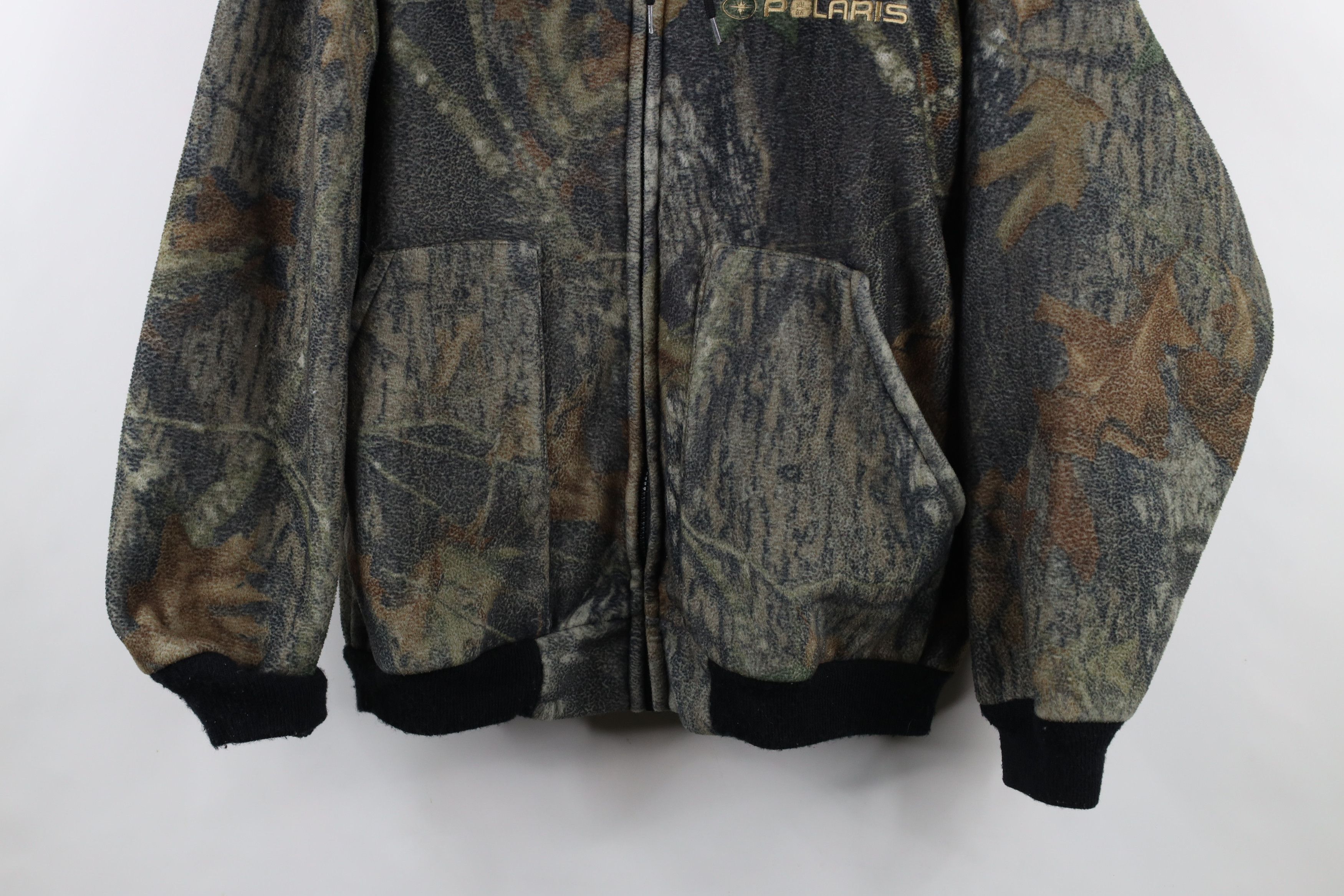 Vintage Vintage 90s Polaris Spell Camouflage Hooded Fleece Jacket Size US L / EU 52-54 / 3 - 3 Thumbnail
