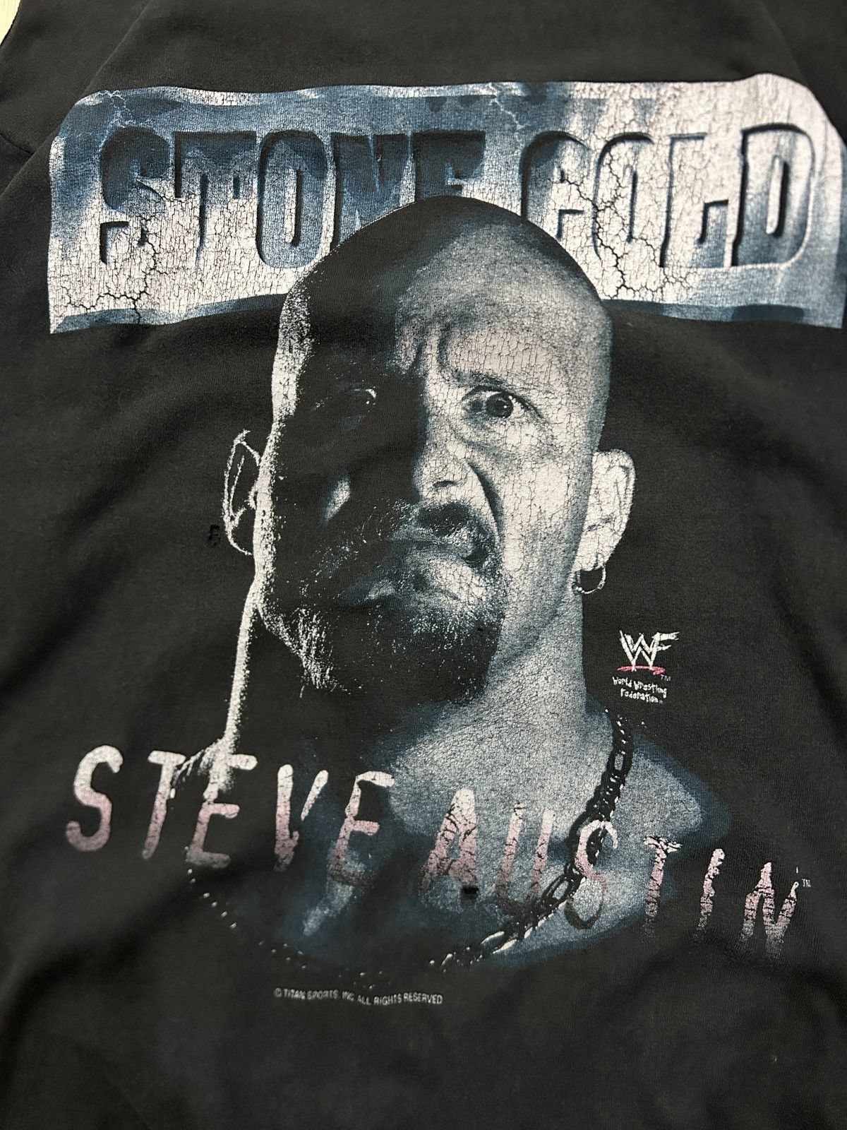 Vintage Vintage Stone Cold Steve Austin WWE WWF Distressed Tee Size US M / EU 48-50 / 2 - 2 Thumbnail