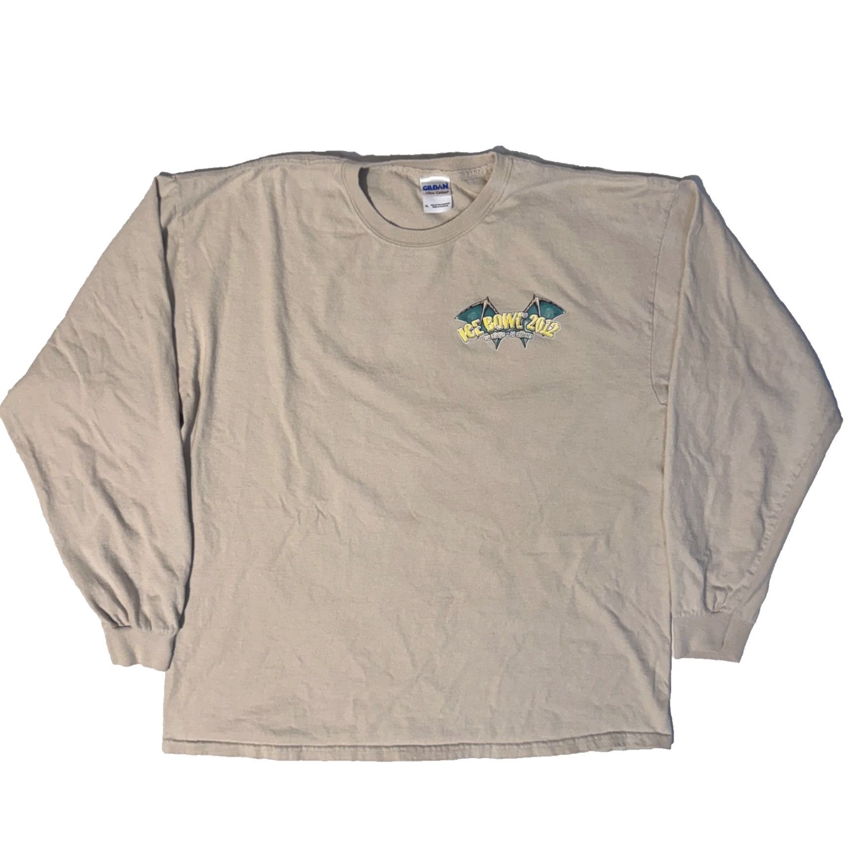 Gildan 2012 Discraft Ice Bowl Buzz Dragon Beige Long Sleeve Tshirt XL Nike-style? Size US XL / EU 56 / 4 - 2 Thumbnail