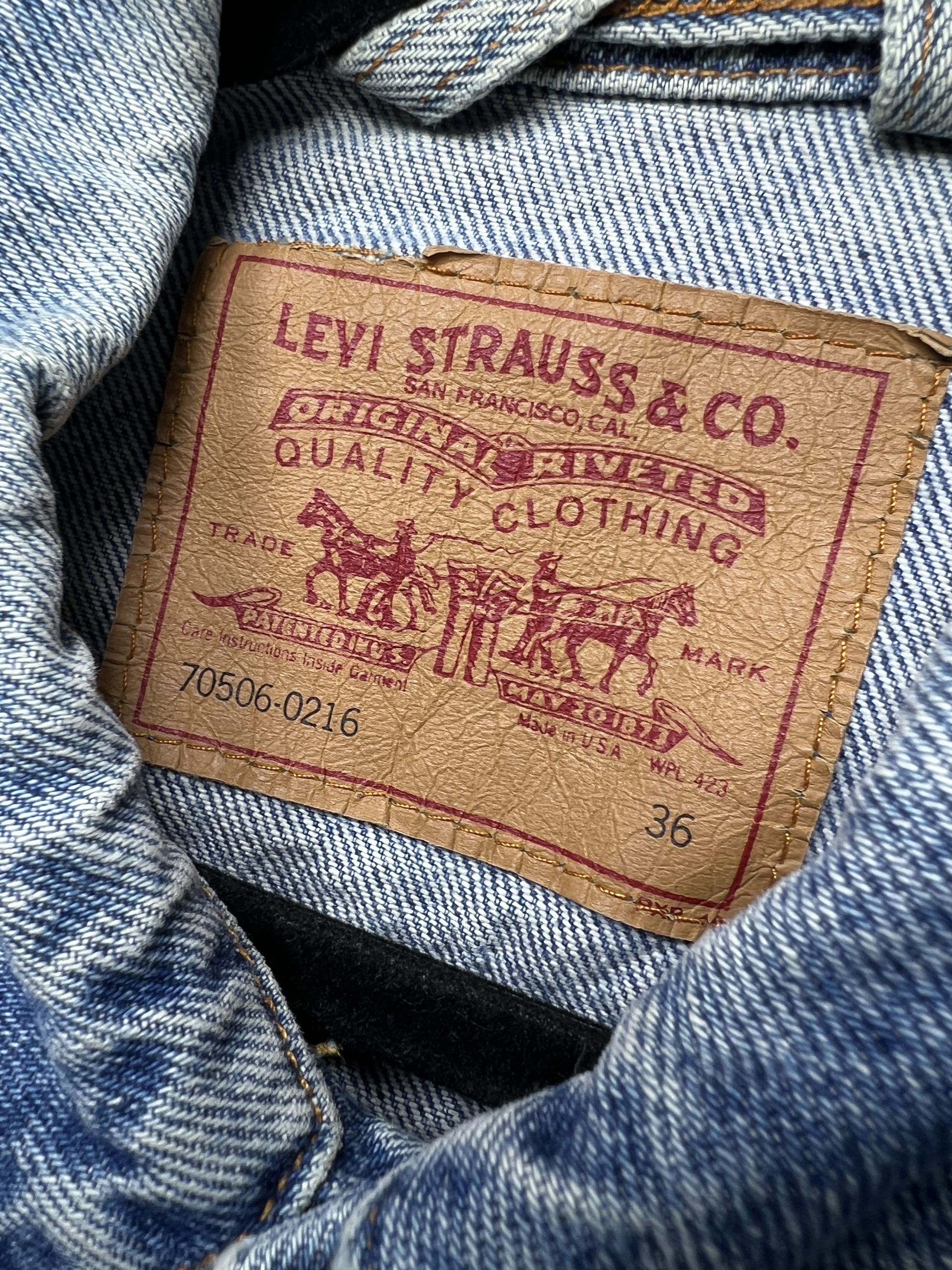 Levi's × Levi's Vintage Clothing × Vintage Vintage 1990's Levi's 70506-0216 Denim 4 Pocket Jean Jacket Size US M / EU 48-50 / 2 - 3 Thumbnail